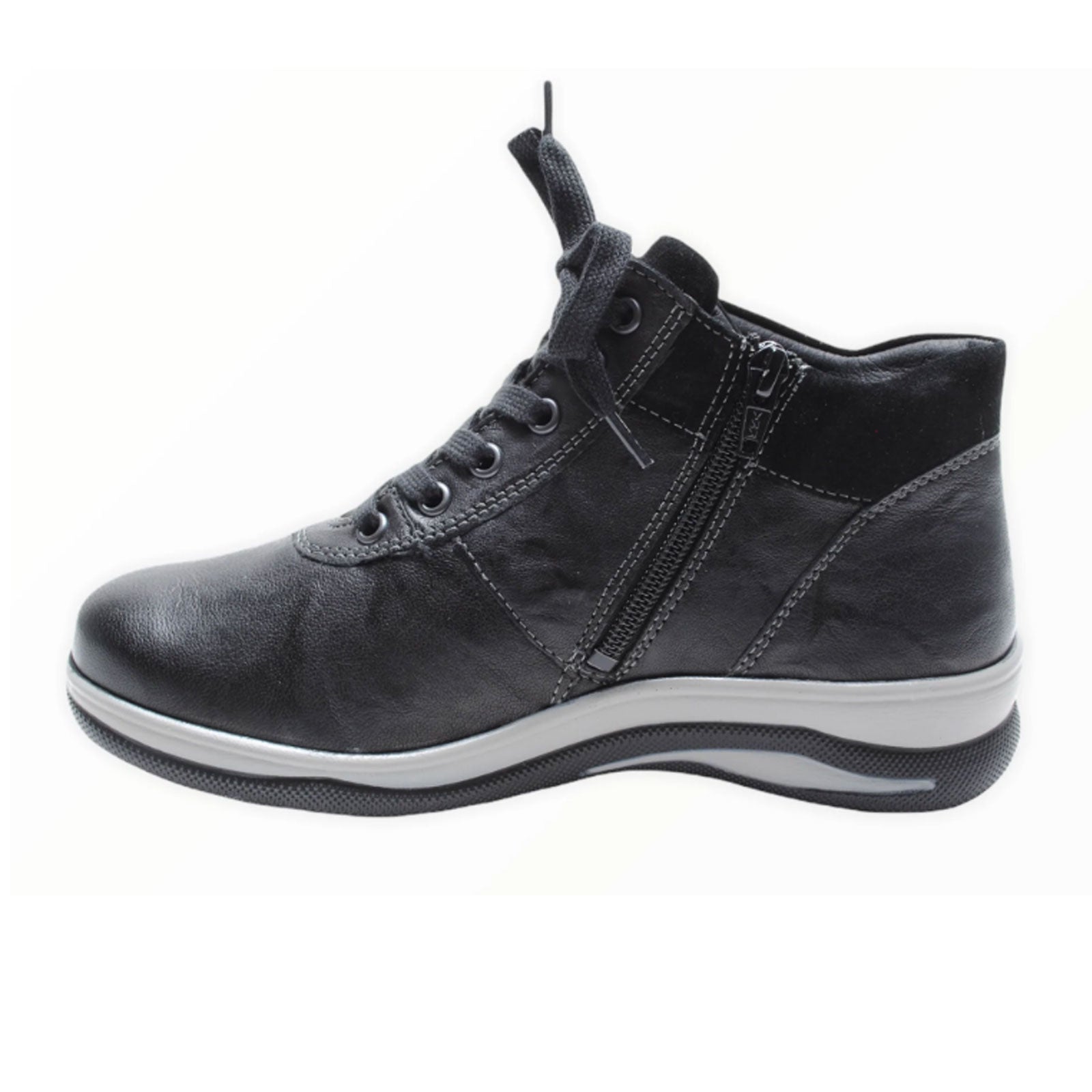 Fidelio Haley Women's Ankle Boots - Black Leather Chelsea Boots for Women | Comfortable Casual & Dress Shoes for Work, Walking & Everyday Wear