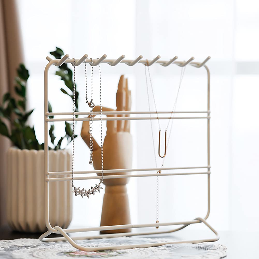 Jewelry Organizer & Holder - Premium White Display Stand for Earrings, Necklaces & Bracelets | Perfect for Bedroom Vanity, Travel & Gift Giving