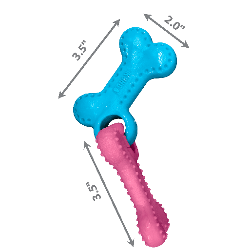 KONG ChewStix Puppy Link Dog Toy - Durable Chew Toy for Teething Puppies, Interactive Play & Training - Perfect for Small & Medium Dogs, Indoor & Outdoor Use