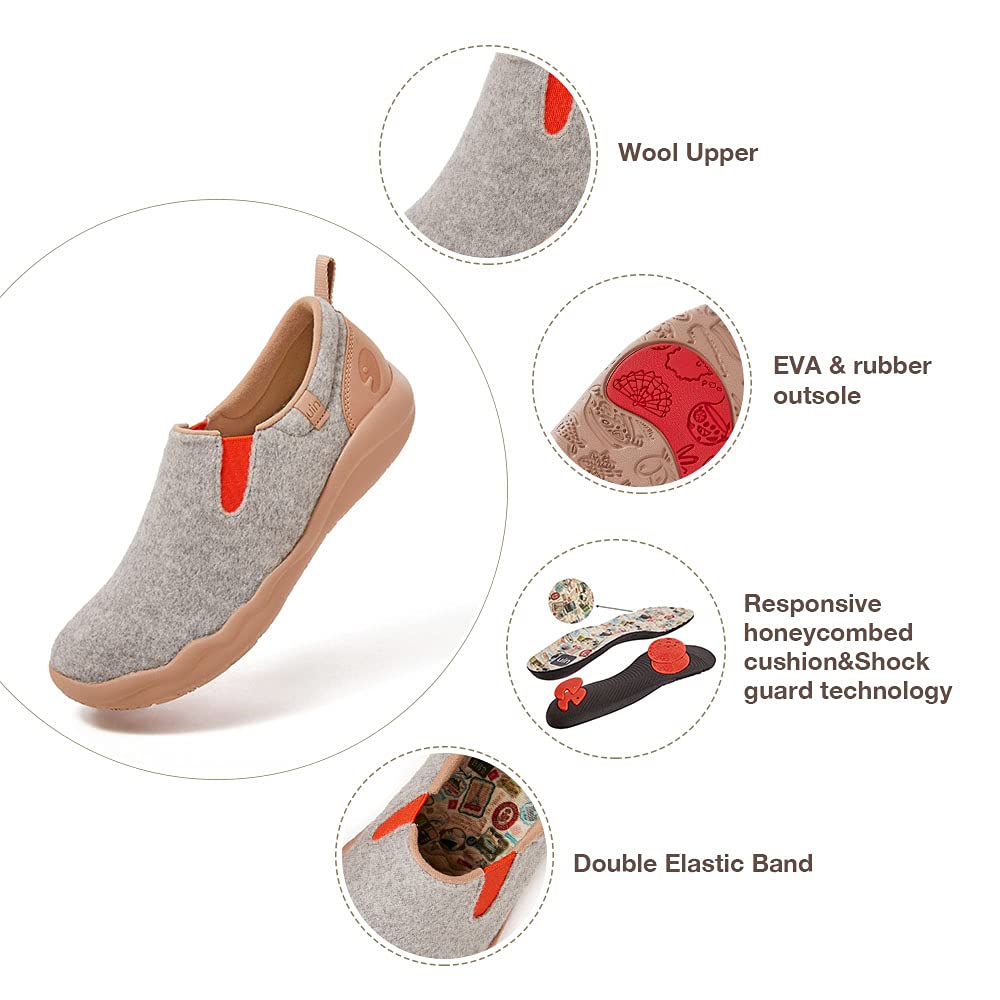 UIN Women's Walking Shoes - Slip On Casual Loafers Lightweight Comfort Sneakers for Women | Fashionable & Breathable | Perfect for Walking, Travel & Everyday Wear