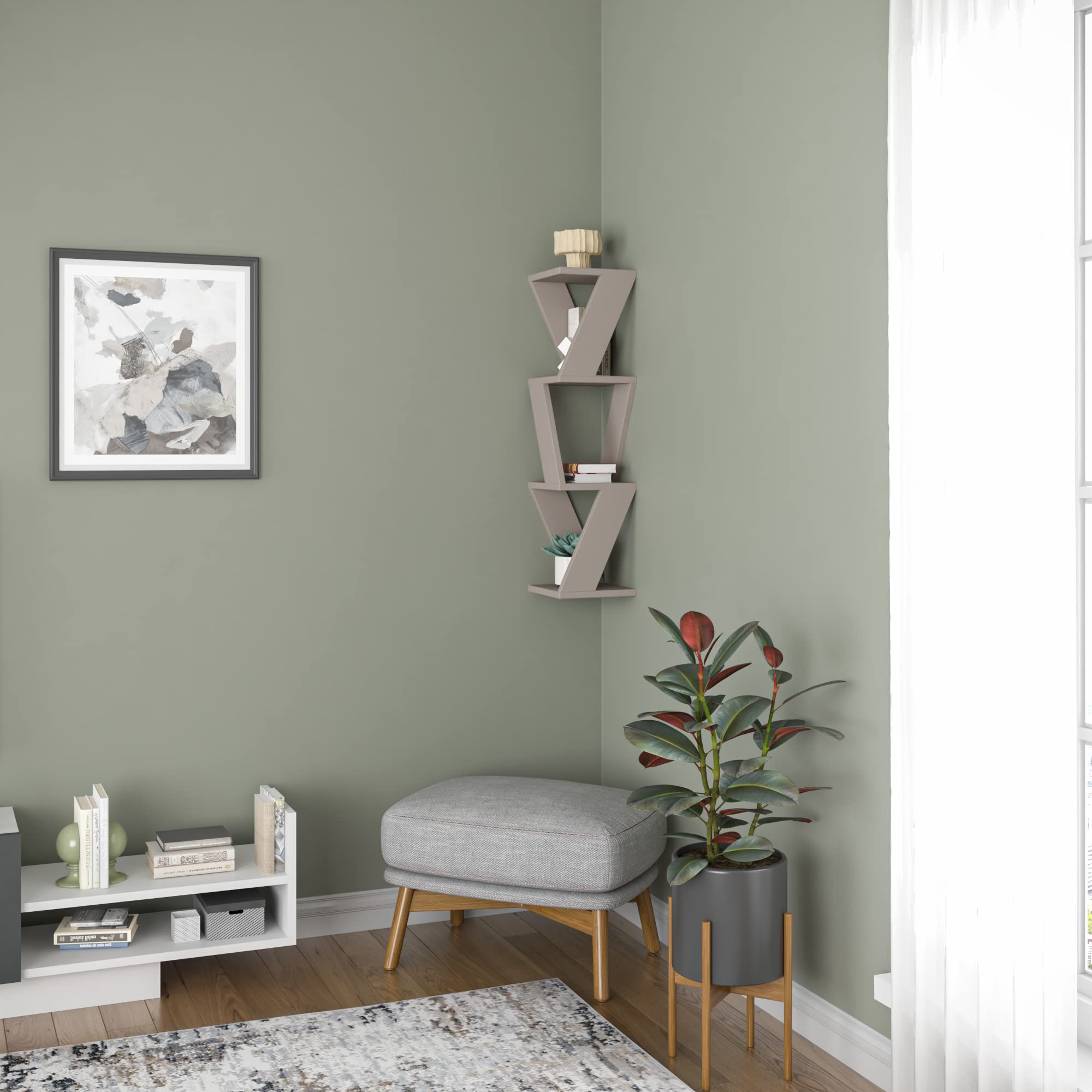 Modern Mocha Wall Shelf 33.46