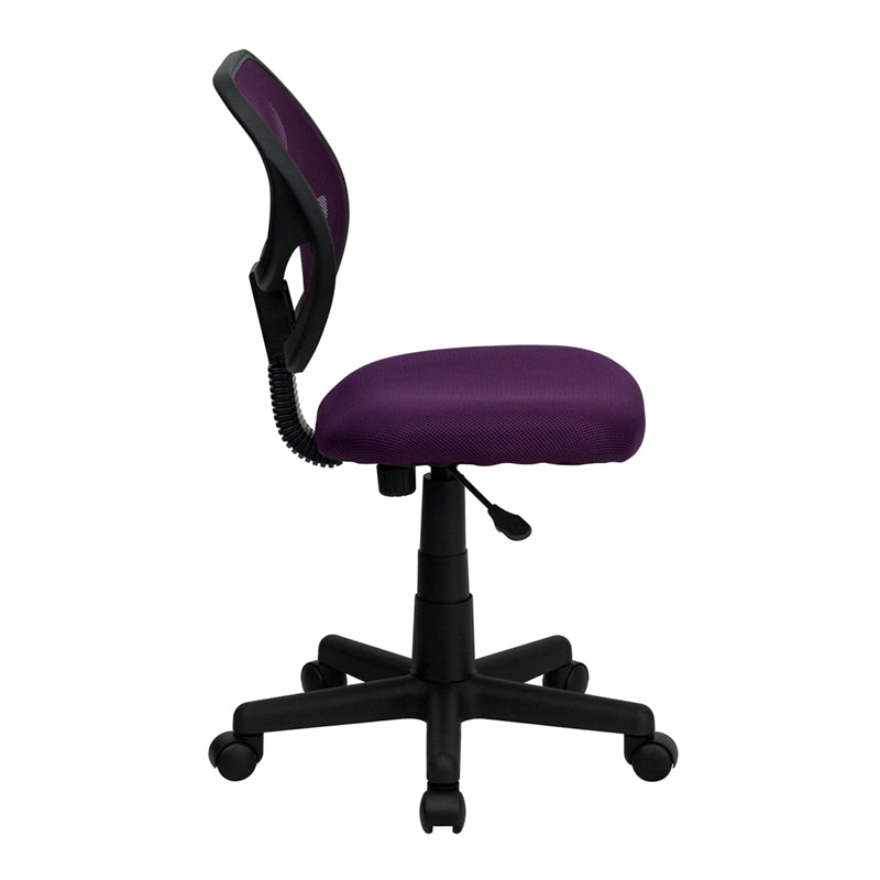 Ergonomic FLASH Neri Low Back Mesh Office Chair with Swivel Base & Curved Square Back - Breathable Mesh Task Chair for Home Office, Gaming & Workspaces