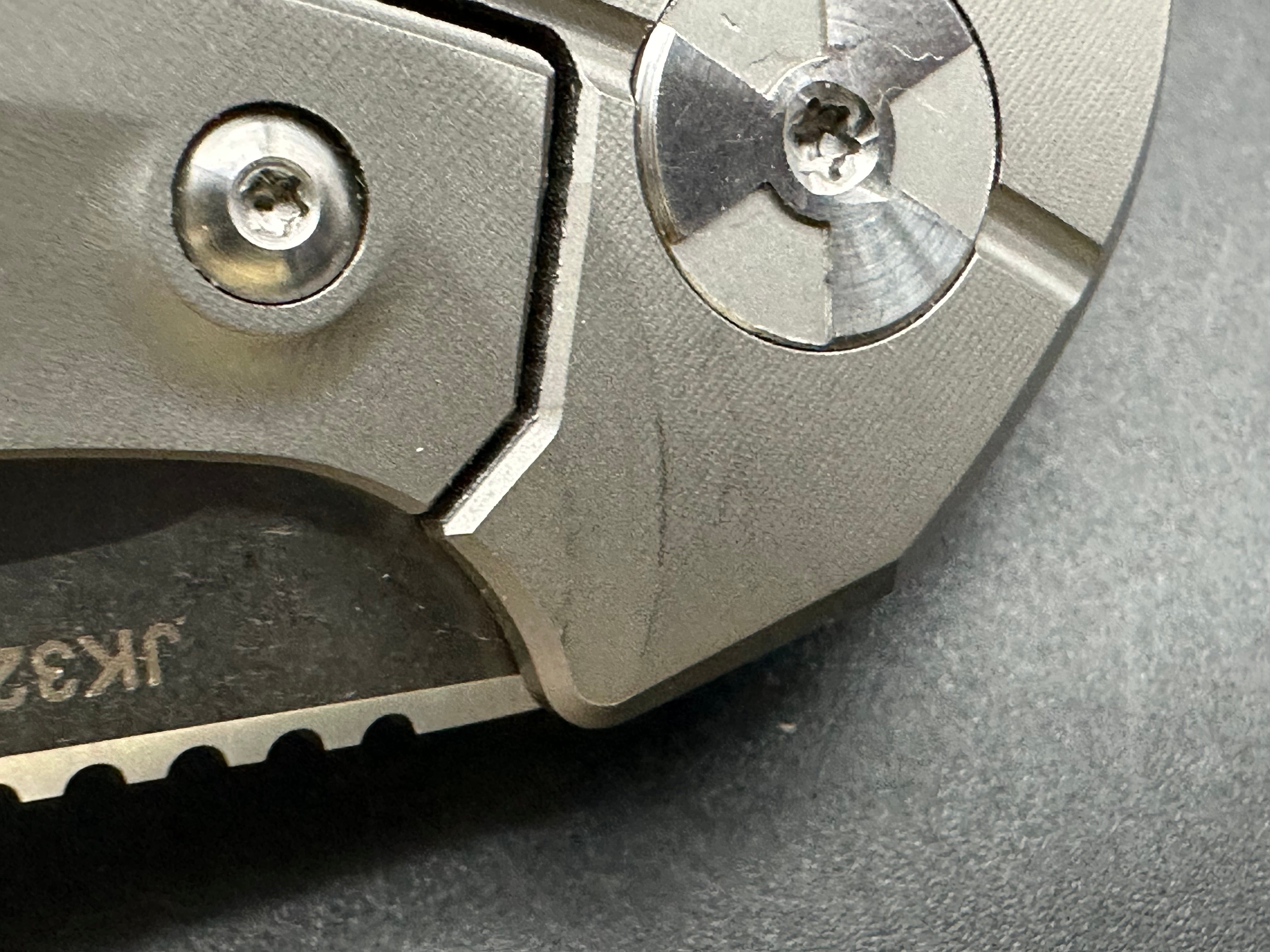 Defcon JK3215 Titanium Handle Folding Knife with D2 Steel Blade - EDC, Camping, Survival & Outdoor Activities