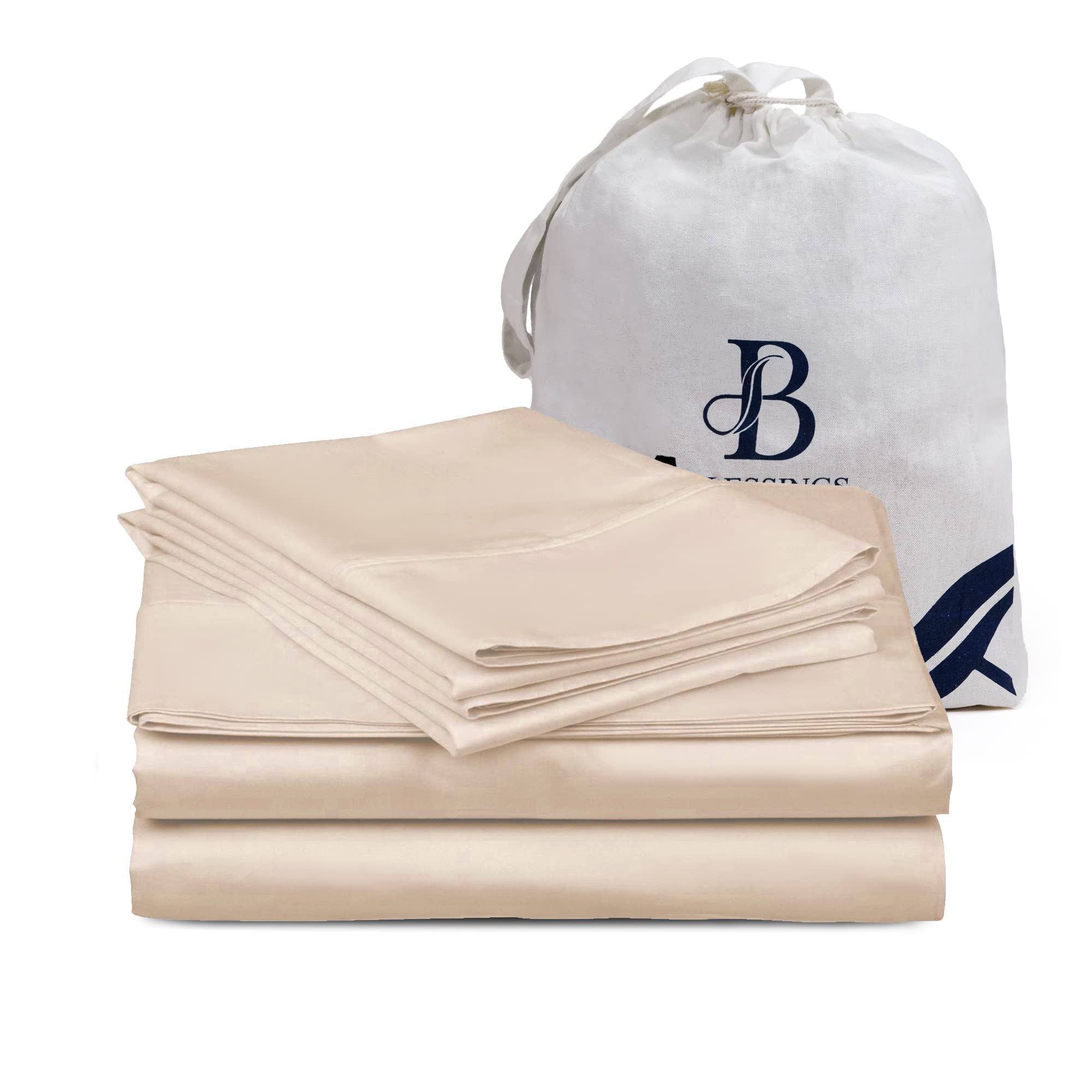 Premium 600 Thread Count 100% Cotton Sateen Weave Bedsheets - Hotel Quality Soft & Smooth Sheets with Deep Pocket & Pillowcase (Light Pink, Twin) - Perfect for Guest Rooms, Dorms & Luxury Bedding