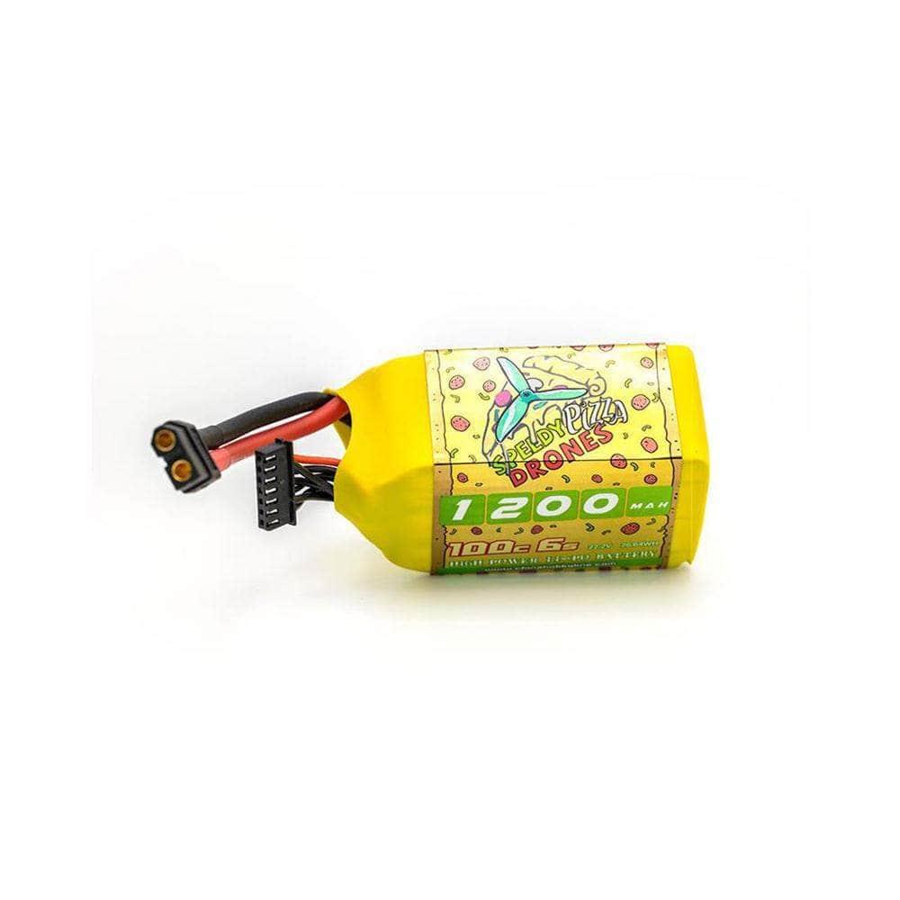CNHL SpeedyPizza 22.2V 6S 1200mAh 120C LiPo Battery with XT60 Connector - High Performance RC Car, Drone, and Airplane Battery for Racing and FPV Flying
