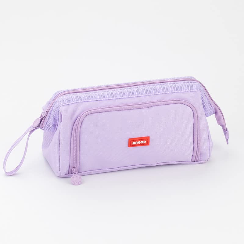 Large Capacity Pencil Case - Portable Pen Pouch Organizer for School, Office & Travel - Perfect Gift for Students, Teens & Adults (Purple) - Ideal for Backpacks, Desks & On-the-Go Organization