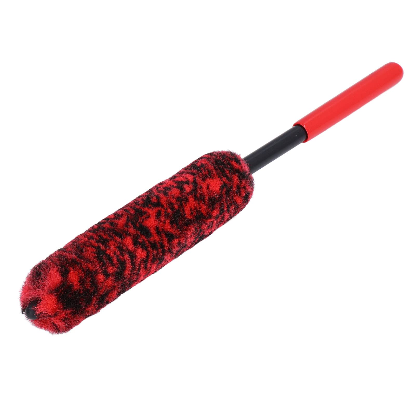 Universal Car Wheel Hub Cleaning Brush - Flexible Long Handle Tire Detailing Brush for Alloy Rims & Fenders (Red) - Perfect for Car Wash, Auto Detailing & Wheel Maintenance