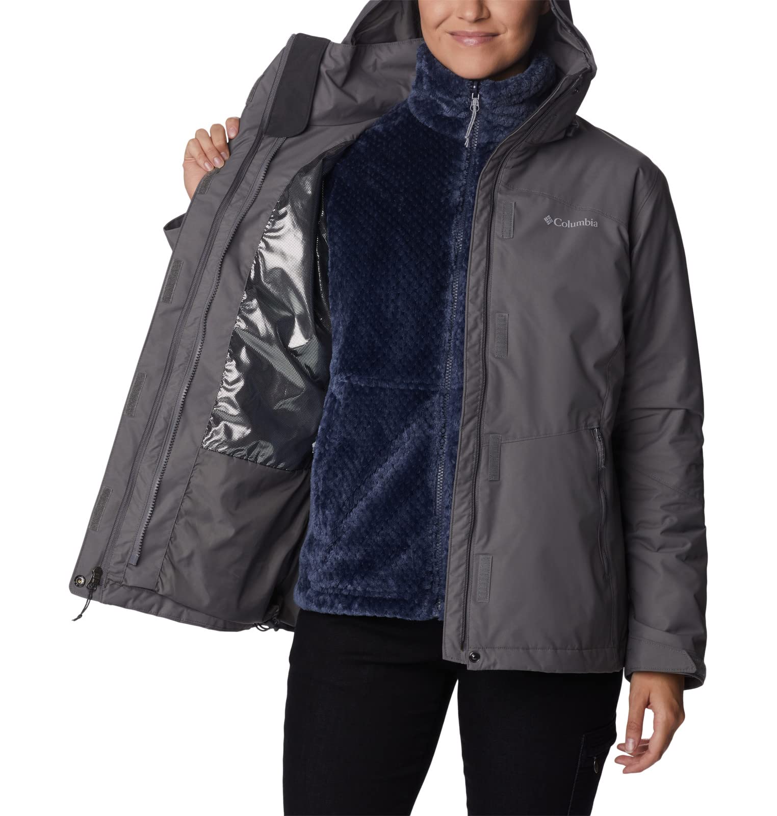 Columbia Women's Bugaboo II Fleece Interchangeable Jacket - Warm Winter Outerwear for Hiking, Camping & Outdoor Activities