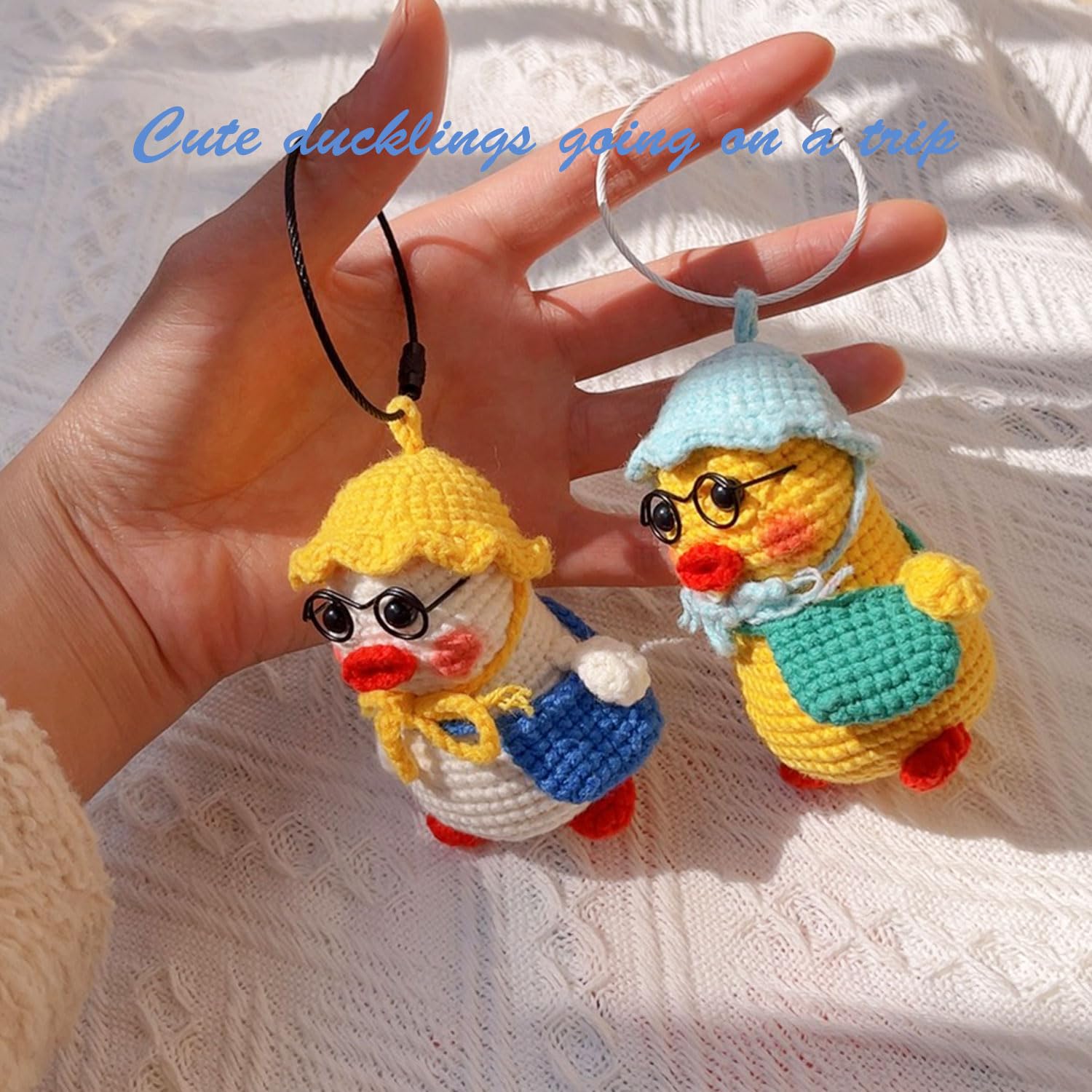 Handmade Duck Keychain - Cute Plush Animal Key Ring for Boys & Girls, Travel Backpack & Handbag Charm - Perfect Gift for Kids (Yellow Duck) | Great for School, Travel & Everyday Use