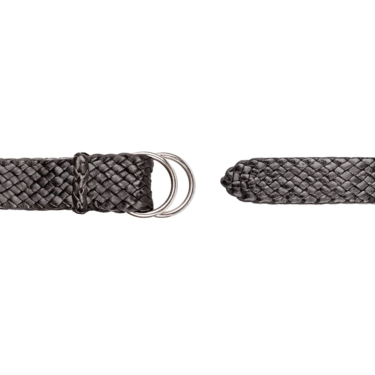 Hand Braided Kangaroo Leather Belt - Queenslander Style - 1 3/8 Inch Wide with Silver Rings - Durable & Stylish for Casual Wear, Outdoor Adventures & Formal Occasions