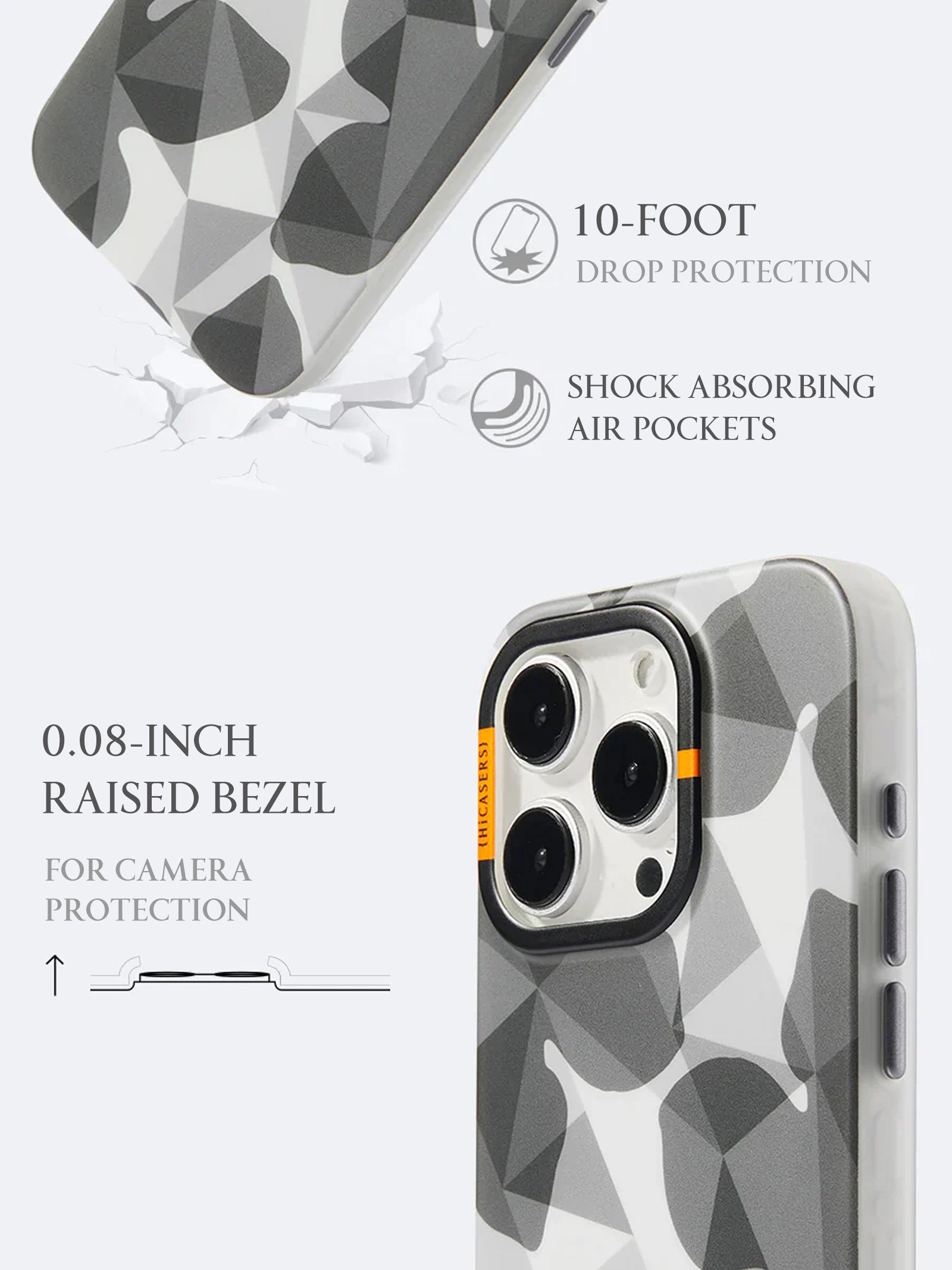 Checkered Blossom Phone Case - Deep Grey | Trendy Protective Cover for iPhone & Samsung | Perfect for Everyday Use, Travel & Gifting