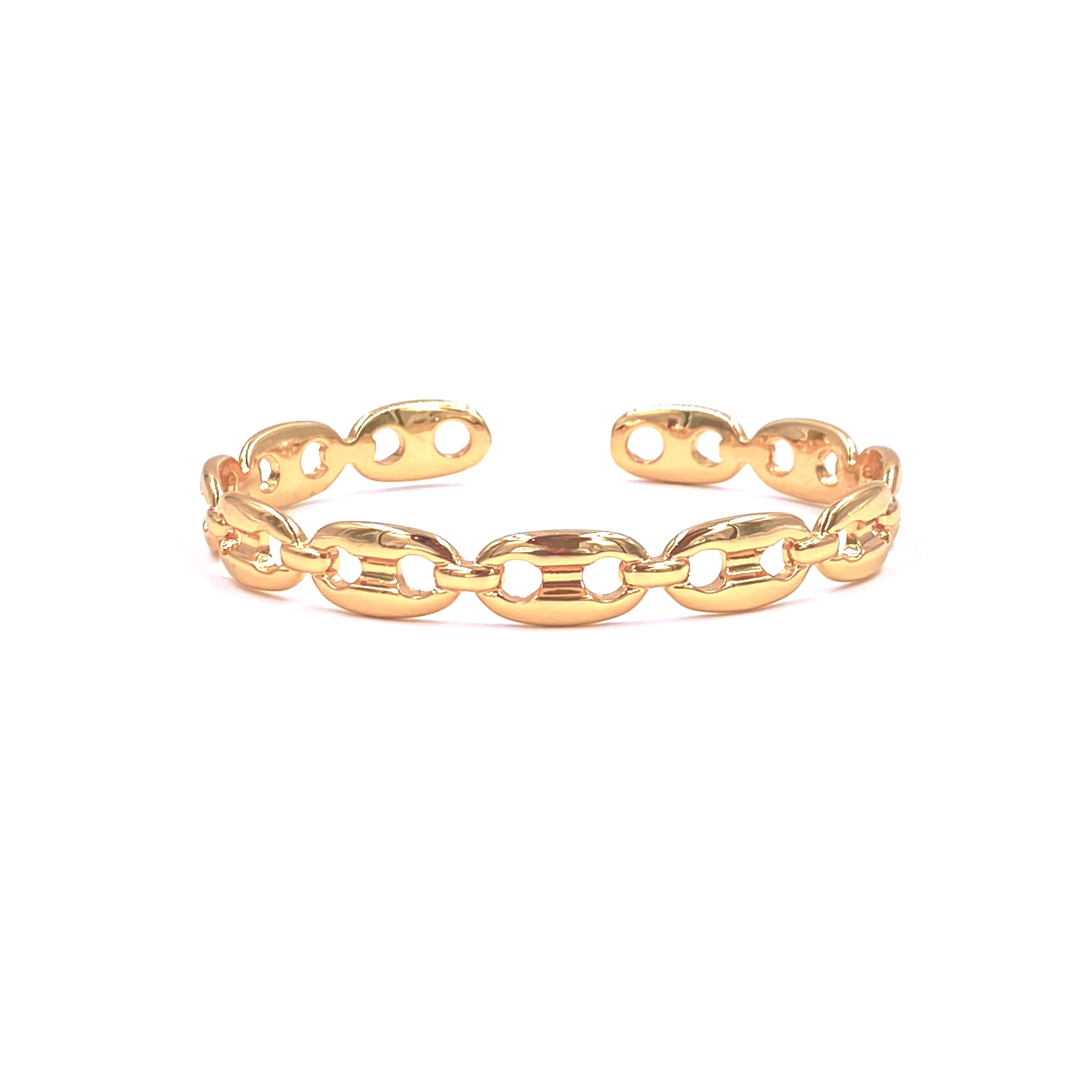 Ashley Gold Stainless Steel Gold Plated Closed Cap Bangle Bracelet for Women - Elegant Jewelry Gift for Wedding, Party & Special Occasions