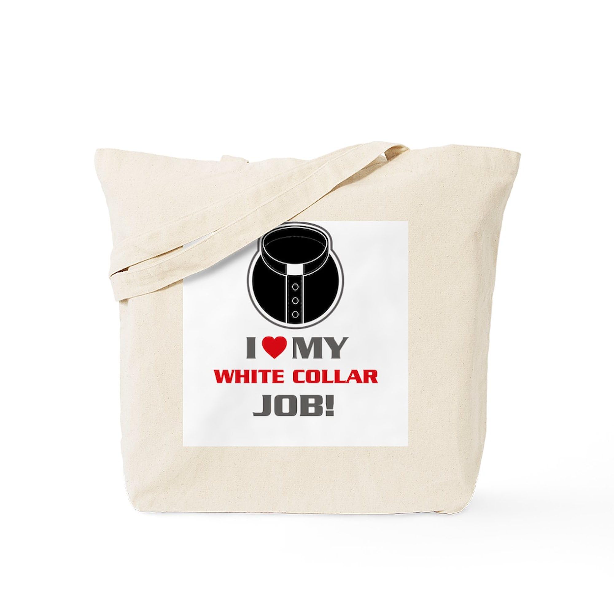 Eco-Friendly Natural Canvas Tote Bag - Reusable White Collar Shopping Bag for Work, Groceries & Beach | Durable & Stylish Carryall for Professionals & Students