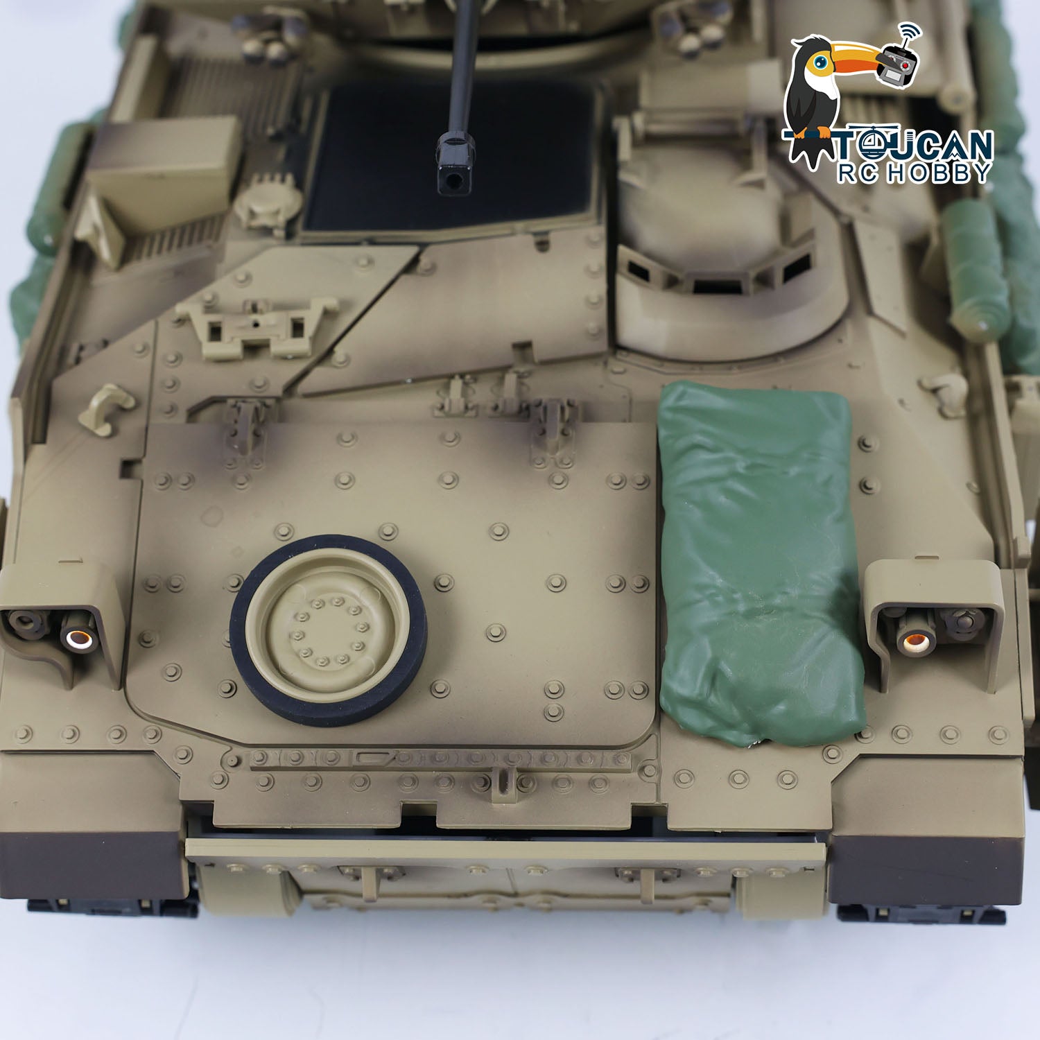 1/16 Scale Tongde RC Tank - Remote Control Panzer M2A2 Bradley Electric Infantry Fighting Vehicle DIY Simulation Model with Barrel Recoil (No BB Unit) - Perfect for Military Enthusiasts & Collectors, Indoor/Outdoor Play, and Display Showcase