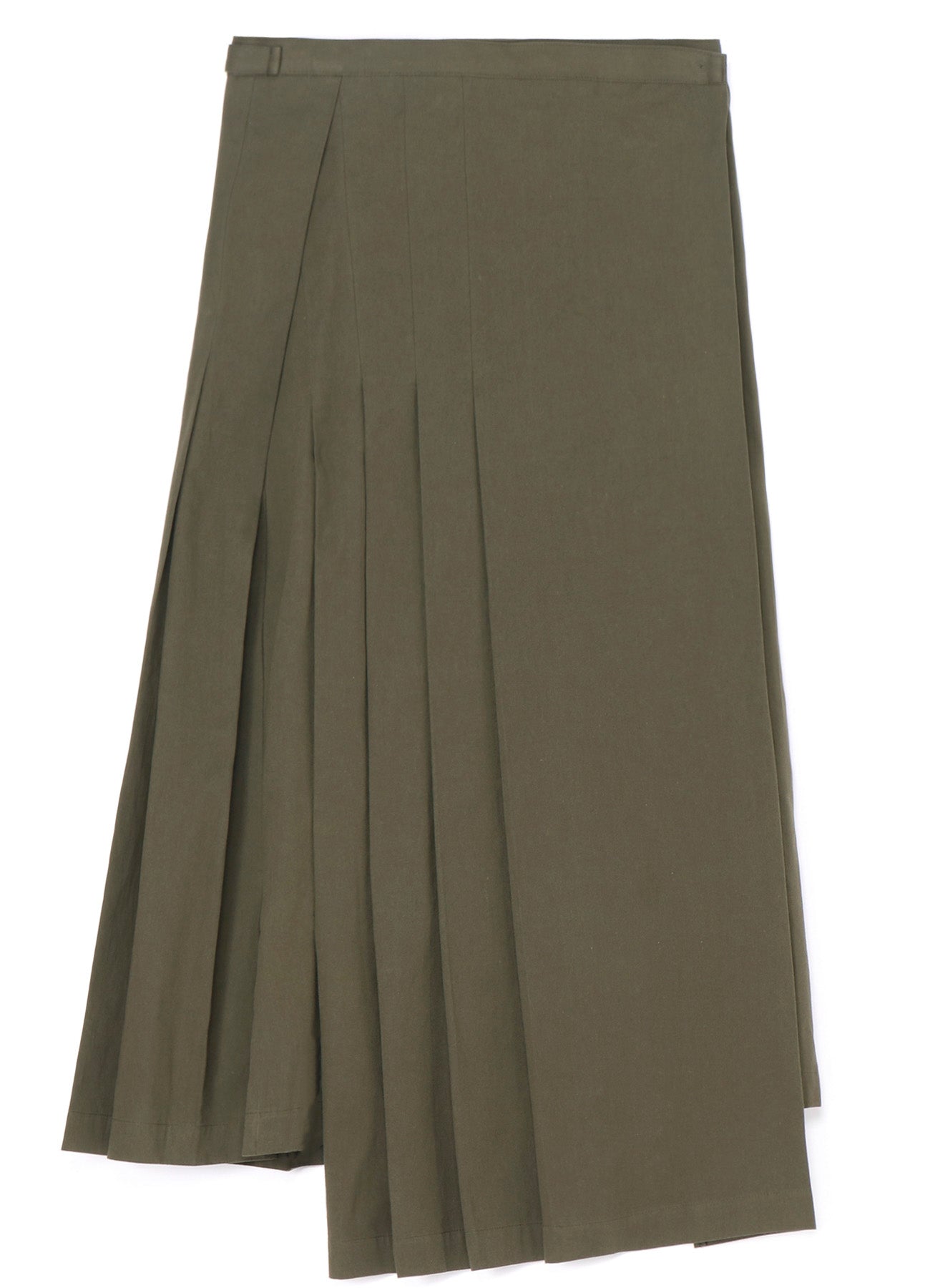 Cotton Twill Wrap Skirt with Pleated Design - Women's Fashion Skirt for Casual, Office & Party Wear