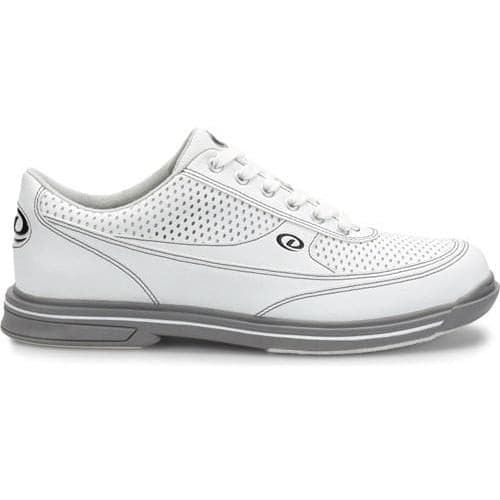 Dexter Men's Turbo Pro White & Grey Wide Bowling Shoes - Comfortable & Durable for League Play & Casual Bowling