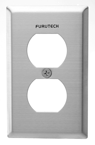 Furutech 102 D Duplex Receptacle Cover Plate - Premium Electrical Outlet Cover for Home & Office - Durable Wall Plate for Safety & Style