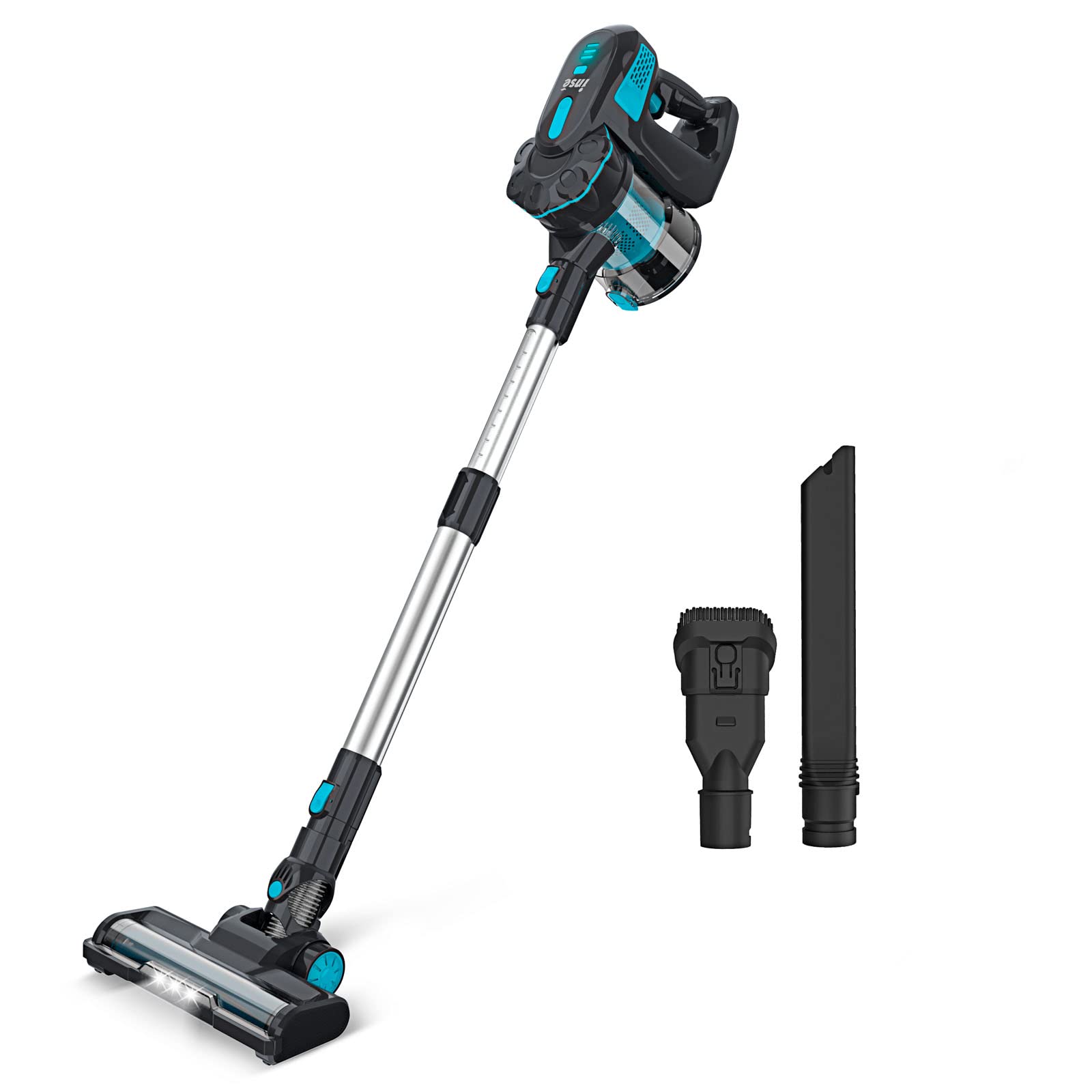 INSE Cordless Vacuum Cleaner - Powerful 6-in-1 Stick Vacuum with 2200mAh Battery, 40min Runtime for Hardwood Floors & Pet Hair | Lightweight Rechargeable Vacuum for Home, Car & Office Cleaning