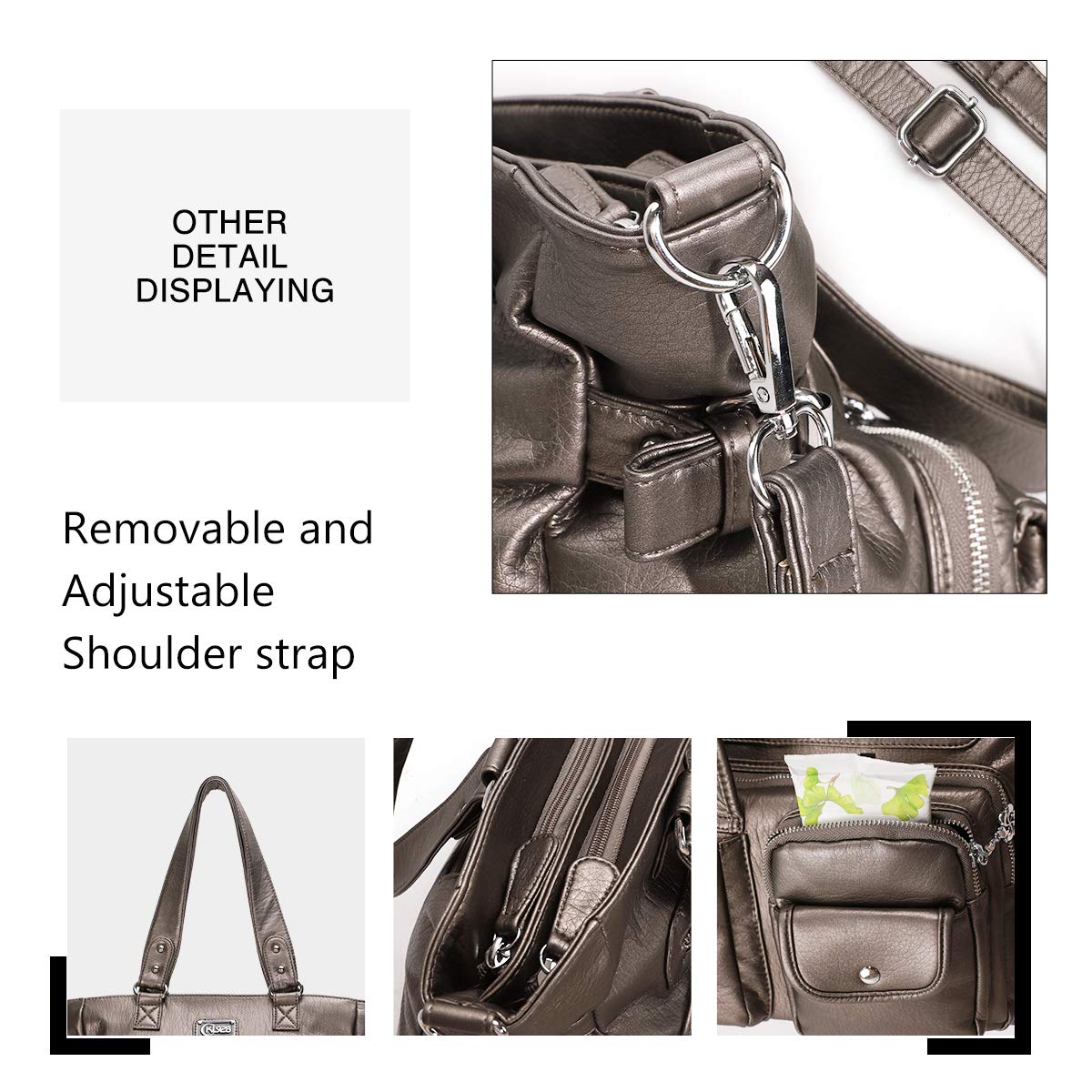 KL928 Large Vegan Leather Tote Bag for Women - Stylish Shoulder Handbag & Hobo Purse - Perfect for Work, Travel & Everyday Use