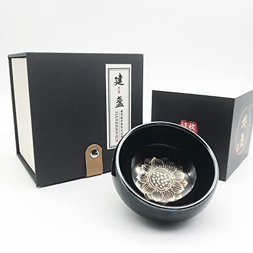 Black with golden lotus+box