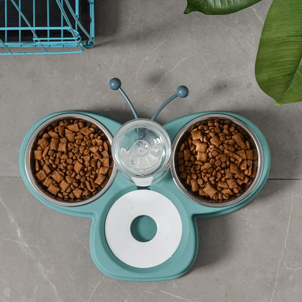 Automatic Pet Feeder & Water Bowl for Dogs and Cats - Double Ceramic Bowls with Neck Protection - Perfect for Home, Travel, and Office Use