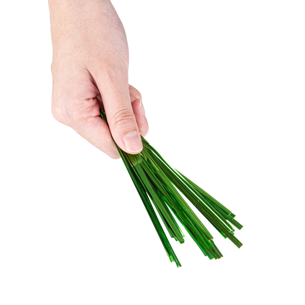 Green Metallic Twist Ties for Bags - 500 Count Box | Secure & Reseal Food Storage, Bread Bags, Produce Bags & More