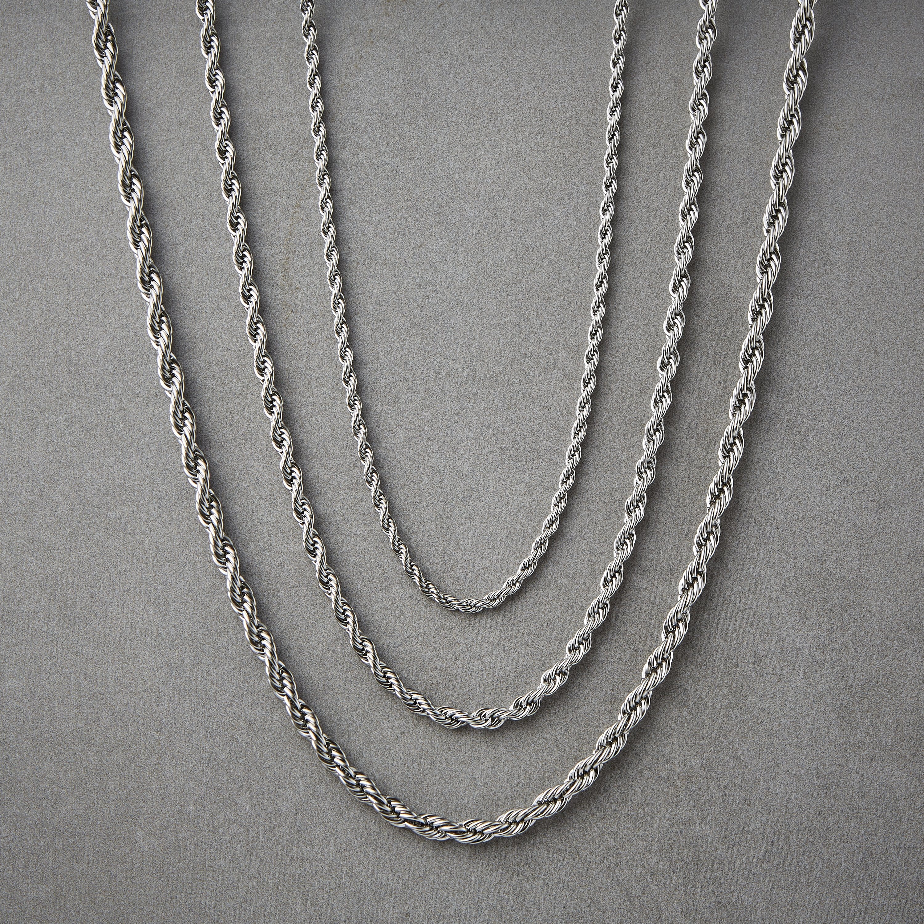 Stylish Men's Essential Rope Chain Necklace - 14K Gold Plated Stainless Steel Jewelry for Everyday Wear & Gifts | Perfect for Casual Outfits, Date Nights & Special Occasions