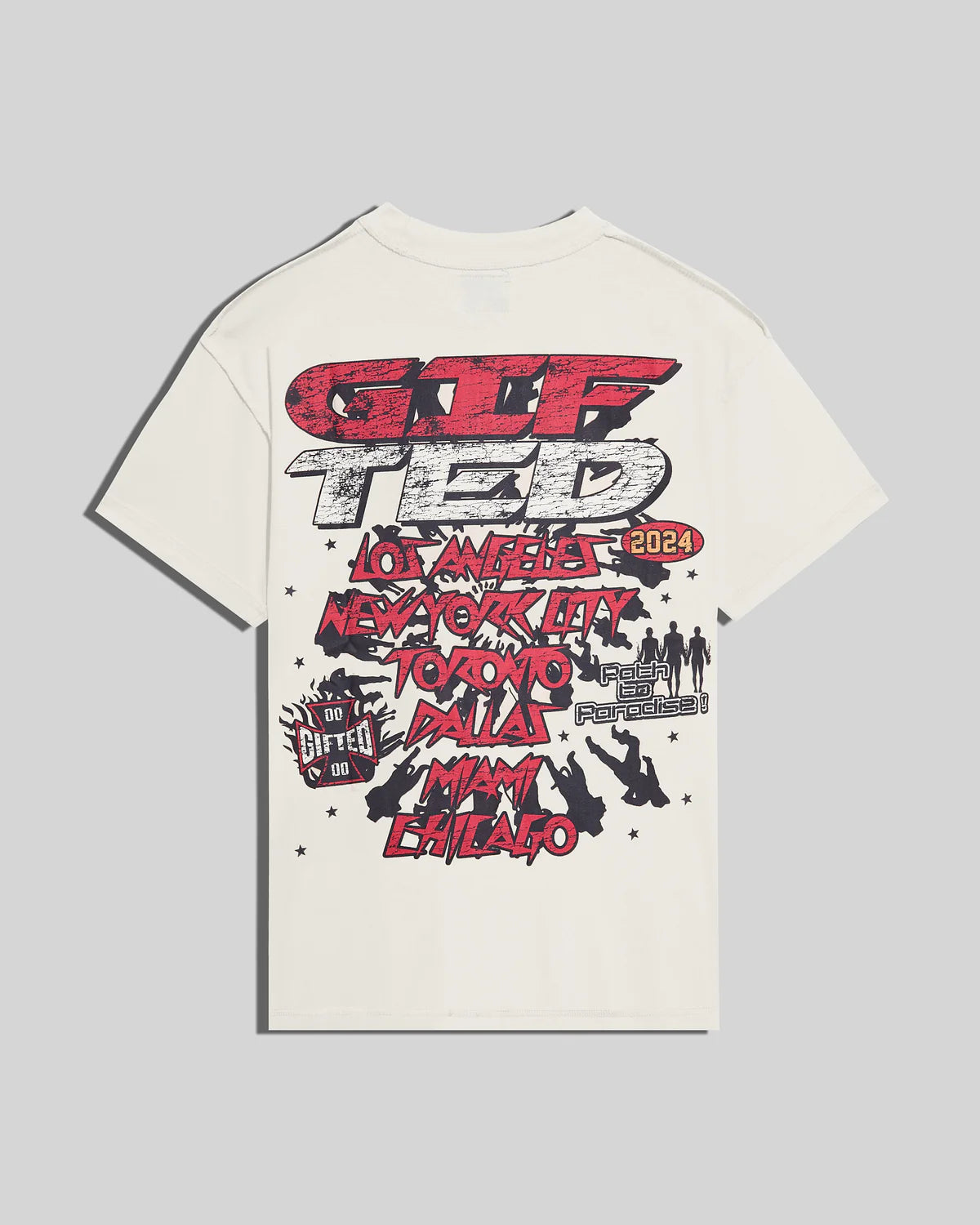 Gftd LA ASHES TEE in Bone Color - Trendy Streetwear T-Shirt for Men & Women | Perfect for Casual Outfits, Music Festivals, and Urban Fashion