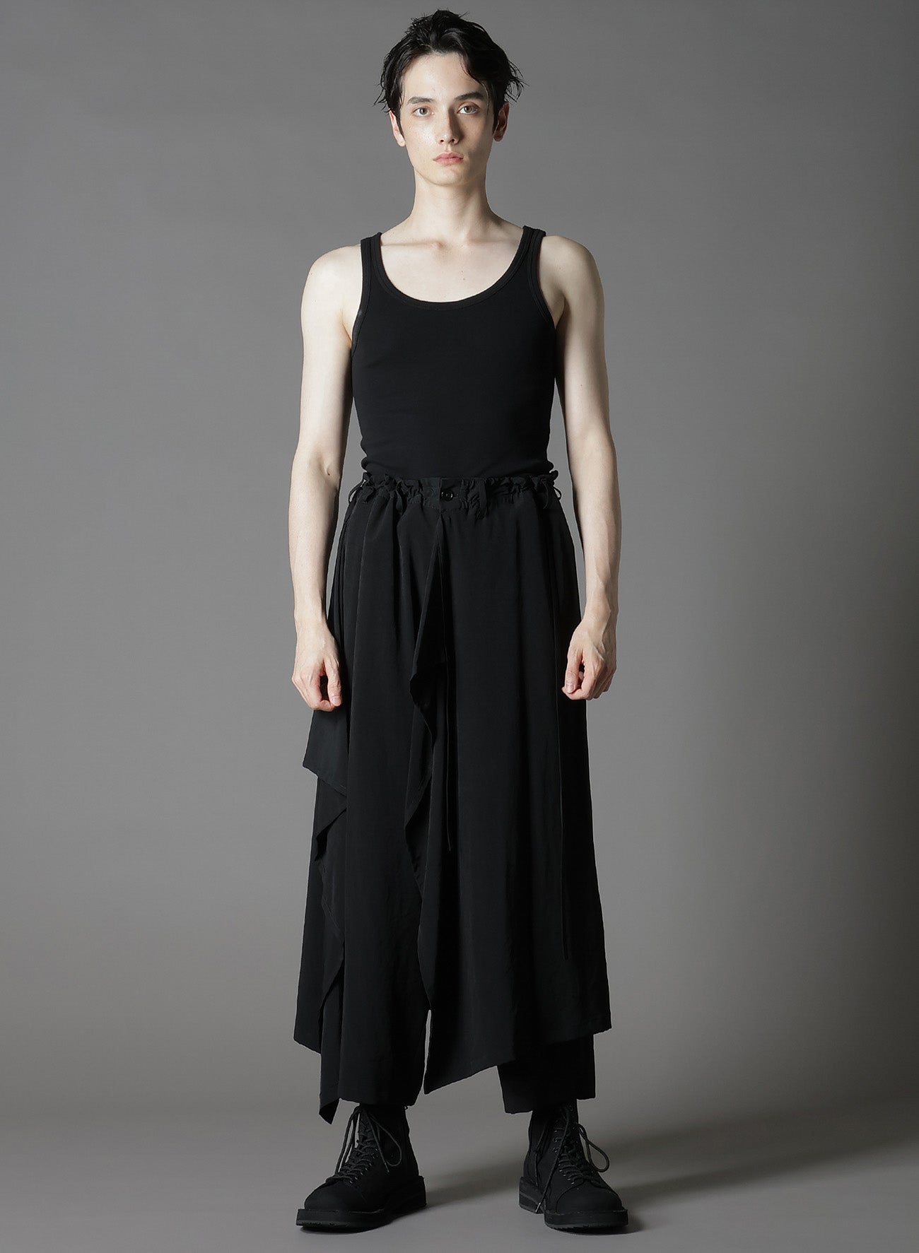 Crepe de Chine Bound Skirt Pants for Women - Elegant High Waist Flowy Palazzo Trousers - Perfect for Office, Party & Casual Wear