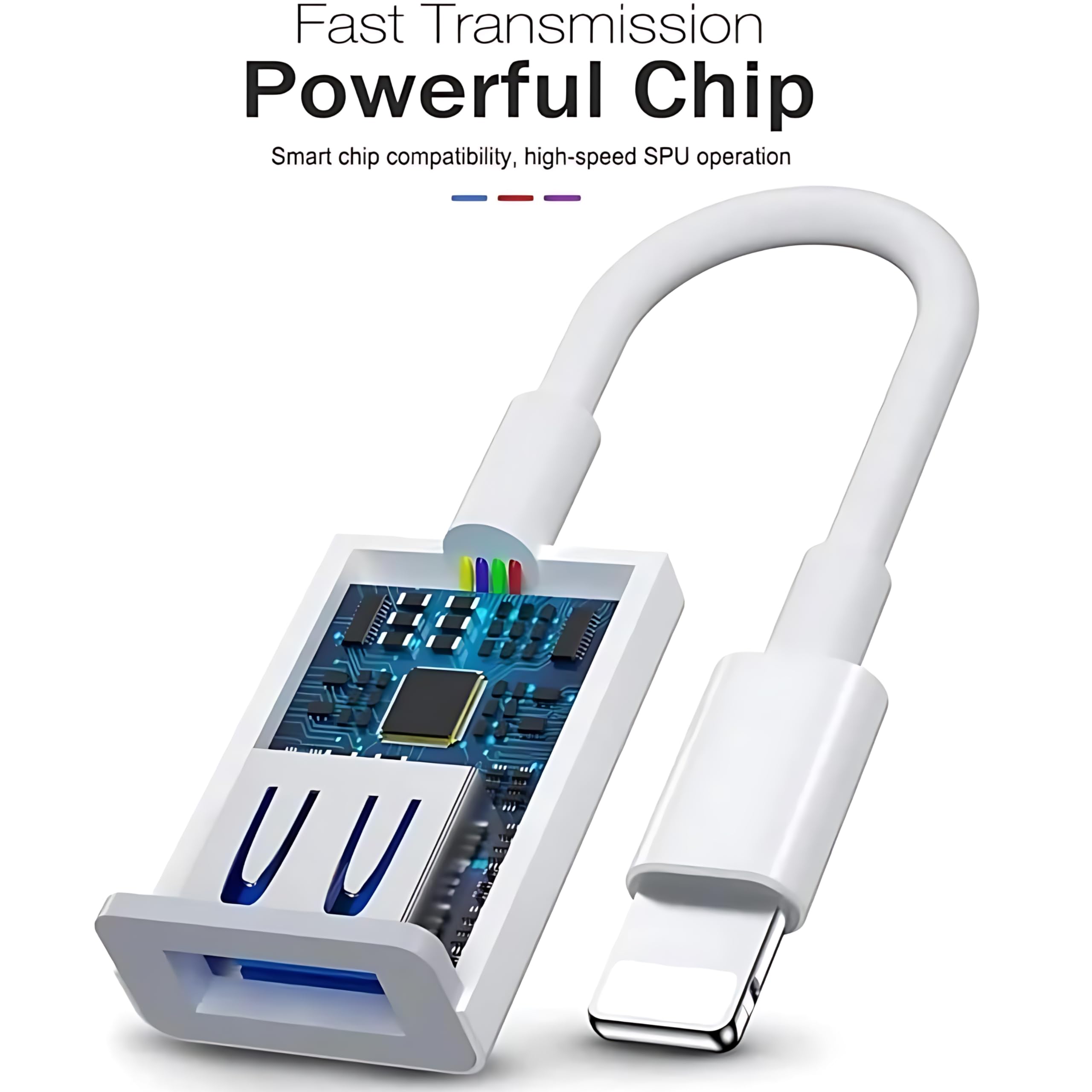 Original Title: USB Camera Adapter For iphone To USB OTG Camera Adapter USB 3.0 Adapter USB Male to Female Data Sync Supports Card Reader Keyboard Mouse Game Controller USB Flash Drive   Optimized Title: **USB 3.0 OTG Camera Adapter for iPhone - Male to Female Connector for Data Sync, Card Reader, Keyboard, Mouse & Game Controller - Compatible with USB Flash Drives (Perfect for Photography, Gaming & File Transfer)**