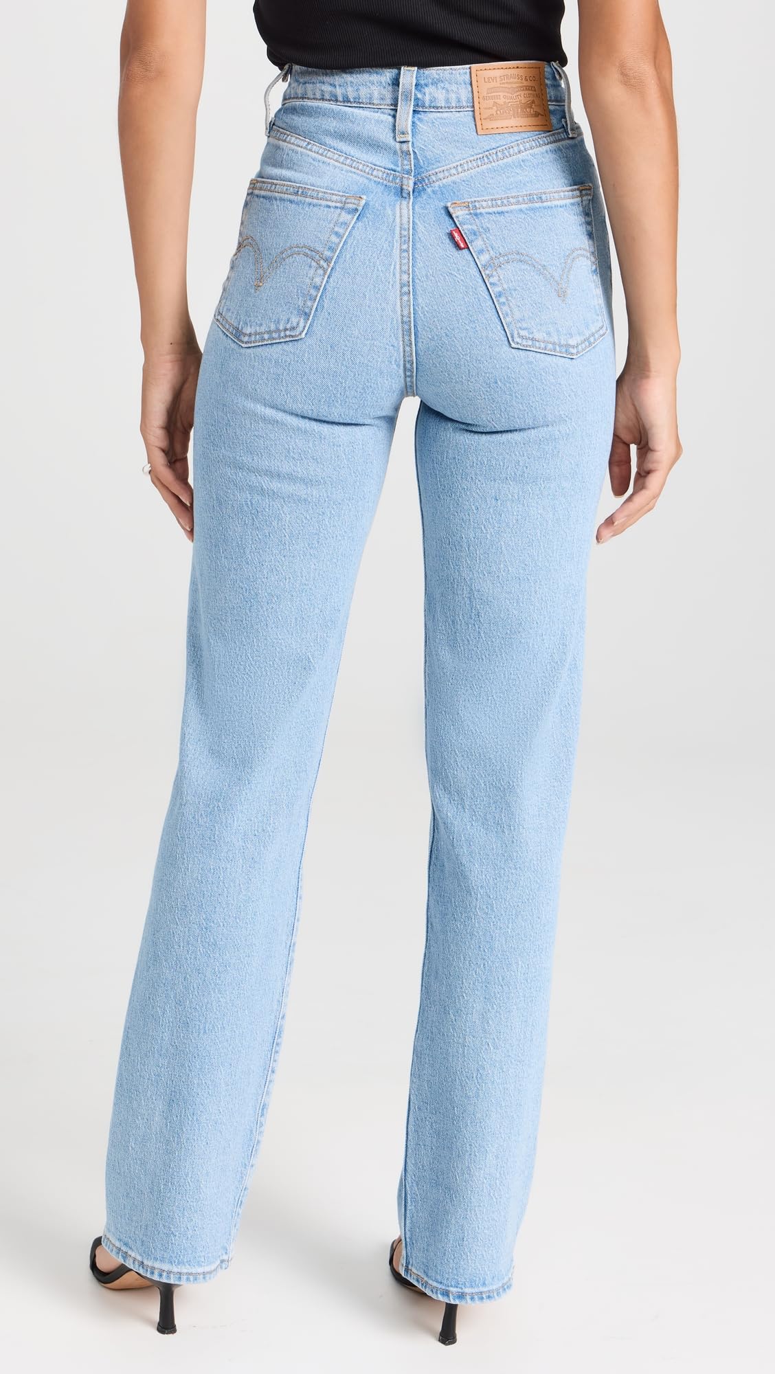 Levi's Women's Ribcage Straight Leg Full Length Jeans - High Waist Stretch Denim Pants for Casual Wear & Everyday Outfits