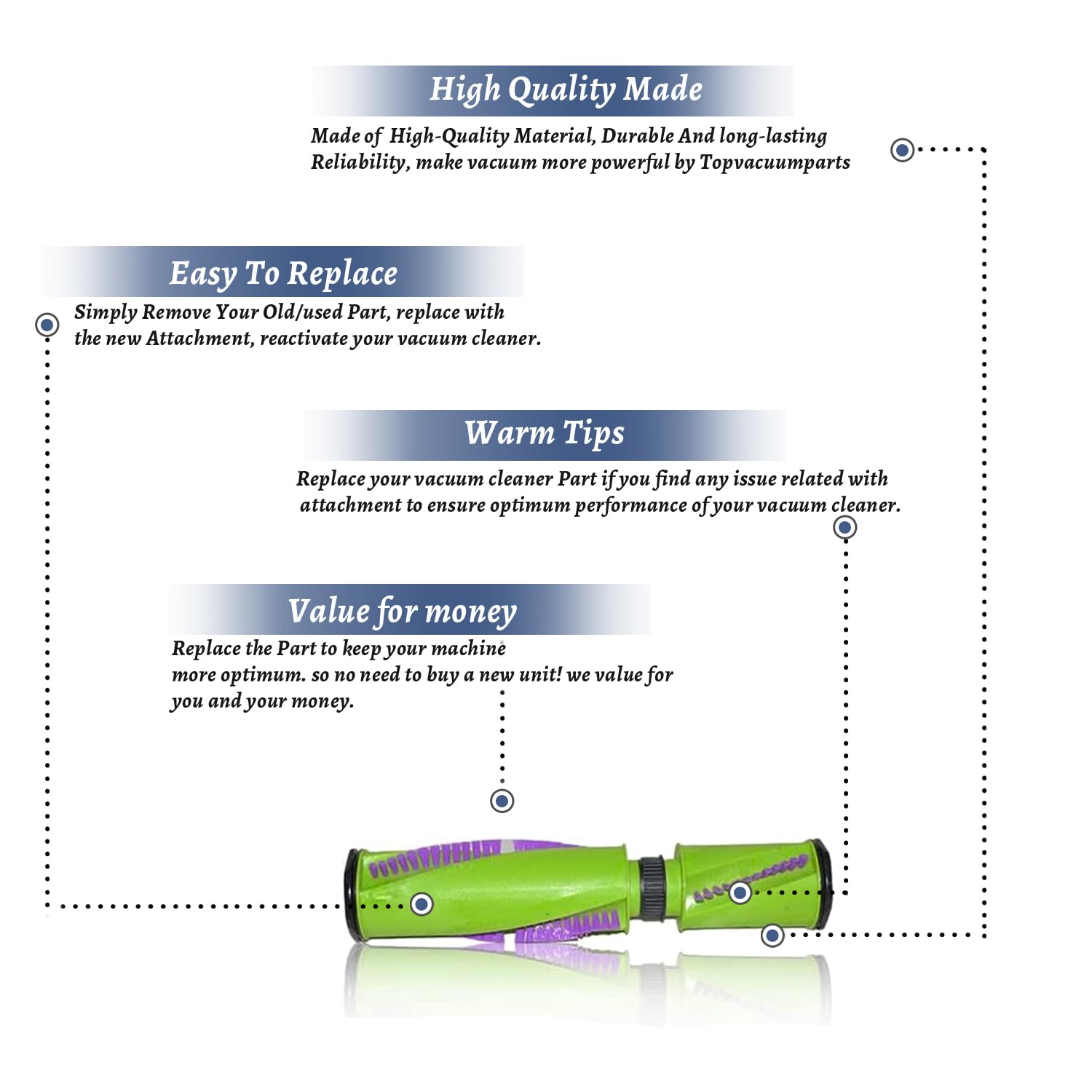 Bissell 2281 Pet Hair Eraser Upright Vacuum Brush Roll Replacement Part - Compatible with Model 1616277 - Perfect for Pet Hair Removal and Deep Cleaning Carpets