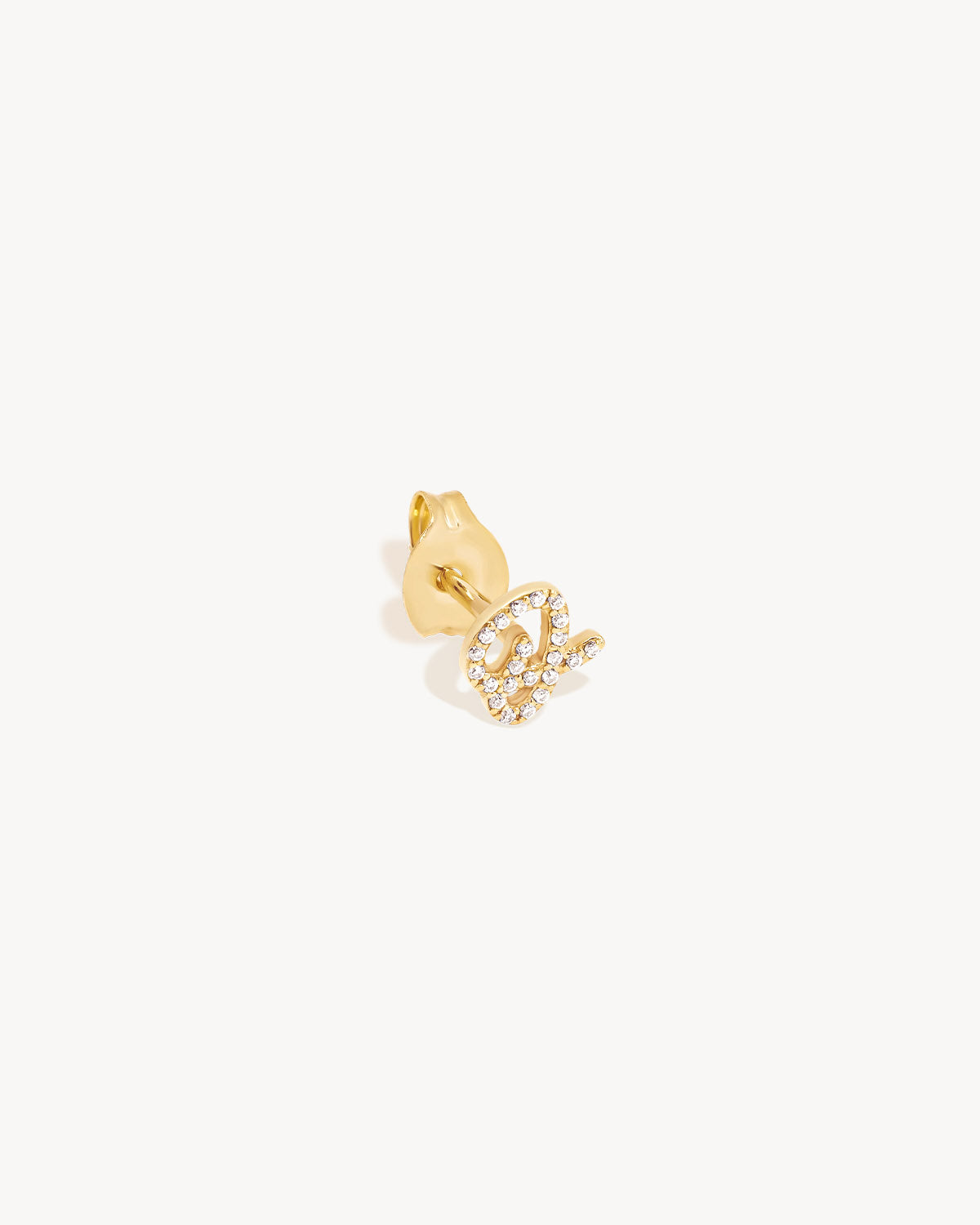 14K Solid Gold Forever Love Diamond Letter Earrings for Women - Dainty Initial Alphabet Studs for Everyday Wear, Gift for Her, Anniversary & Valentine's Day Jewelry