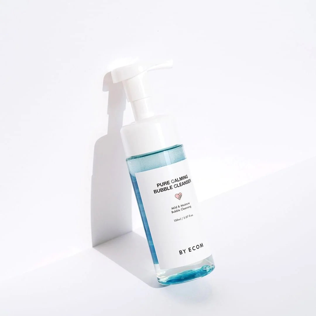 BY ECOM Pure Calming Bubble Cleanser 150ml - Gentle Foaming Face Wash for Sensitive Skin, Hydrating & Soothing Facial Cleanser - Perfect for Daily Skincare Routine & Travel