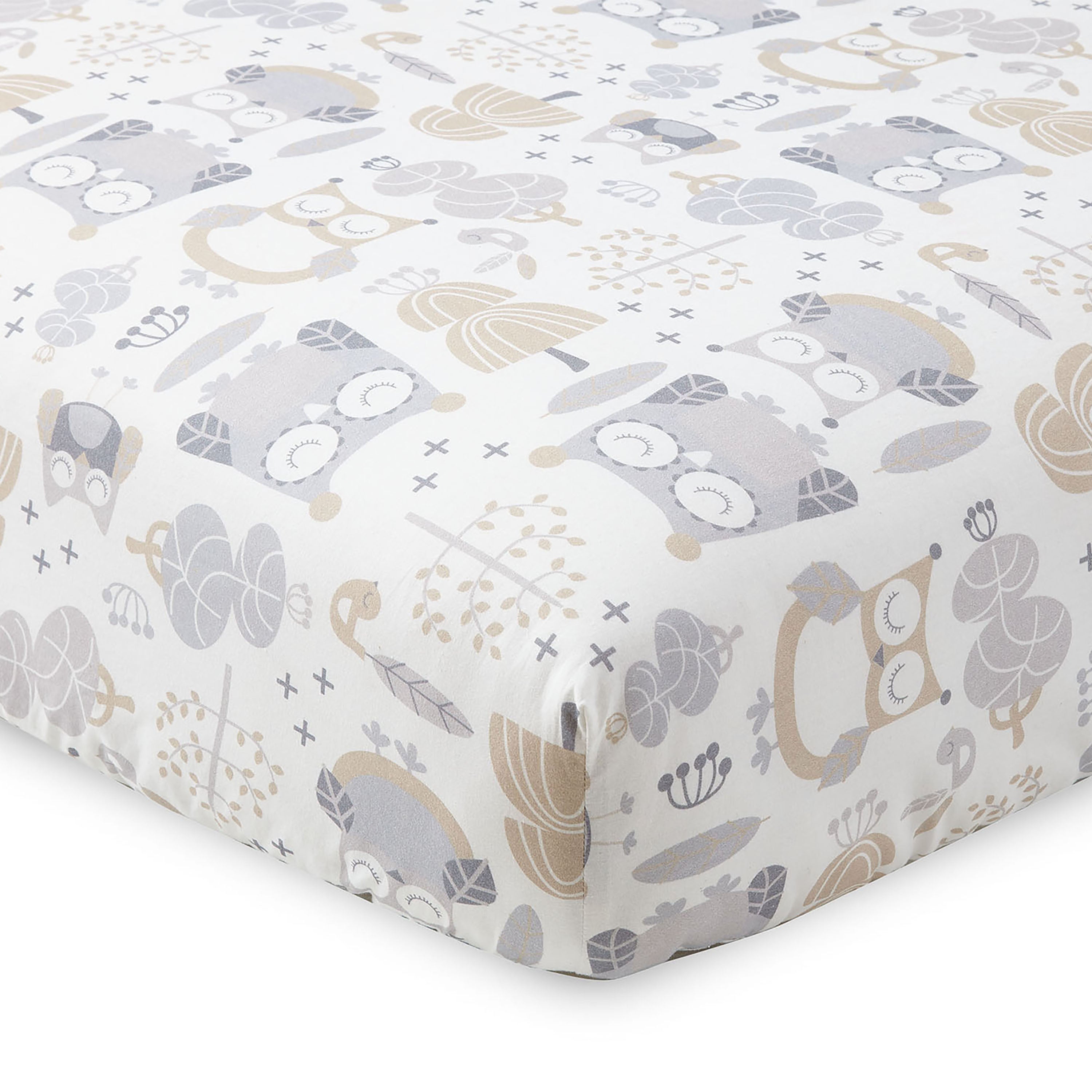 Night Owl 5-Piece Crib Bedding Set - Soft Baby Crib Sheets, Fitted Crib Skirt, and Cozy Nursery Bedding for Boys & Girls | Perfect for Newborns, Infants & Toddlers | Nursery Decor & Baby Shower Gift