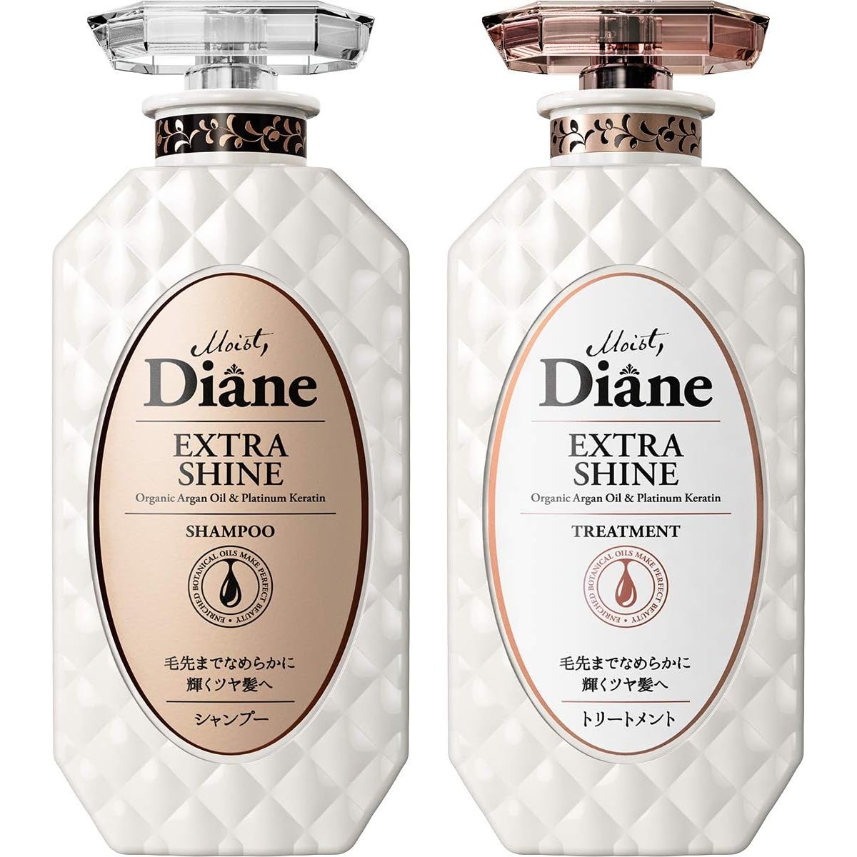 Moist Diane Extra Shine Glossy Shampoo with Organic Argan Oil & Keratin - 450ml for Smooth, Shiny Hair - Perfect for Daily Hair Care & Salon-Quality Results at Home