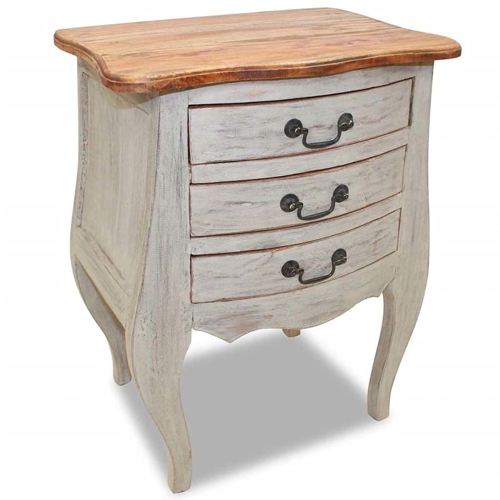 Wakects Nightstand - Solid Wood Bedside Table with Storage Drawer for Bedroom, Living Room - Holds Magazines, Remote Control & Phone Charger - Perfect for Small Spaces & Modern Home Decor