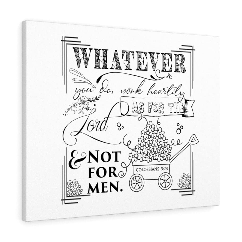 Inspirational Christian Wall Art - Colossians 3:23 Bible Verse Print - Ready to Hang Scripture Decor for Home, Office & Church - Express Your Love Through Faith-Based Gifts