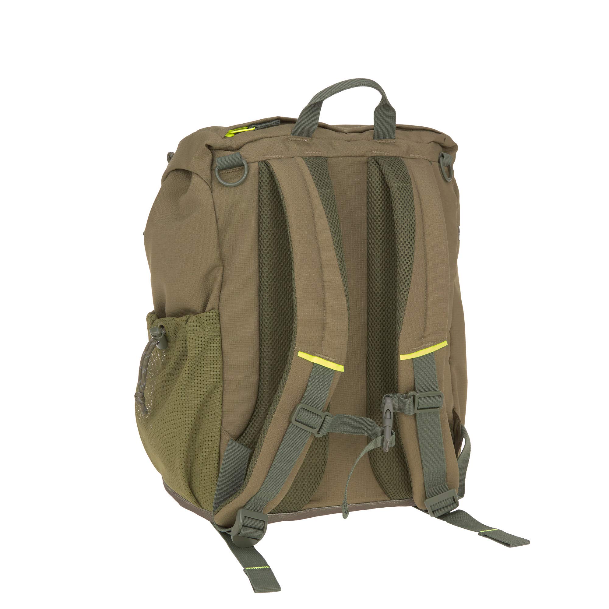 Lässig Baby Changing Backpack with Changing Mat - Waterproof Diaper Bag with Pram Attachment & Bottle Warmer | Eco-Friendly & Durable for Travel, Hiking, and Outdoor Adventures (Olive Green)
