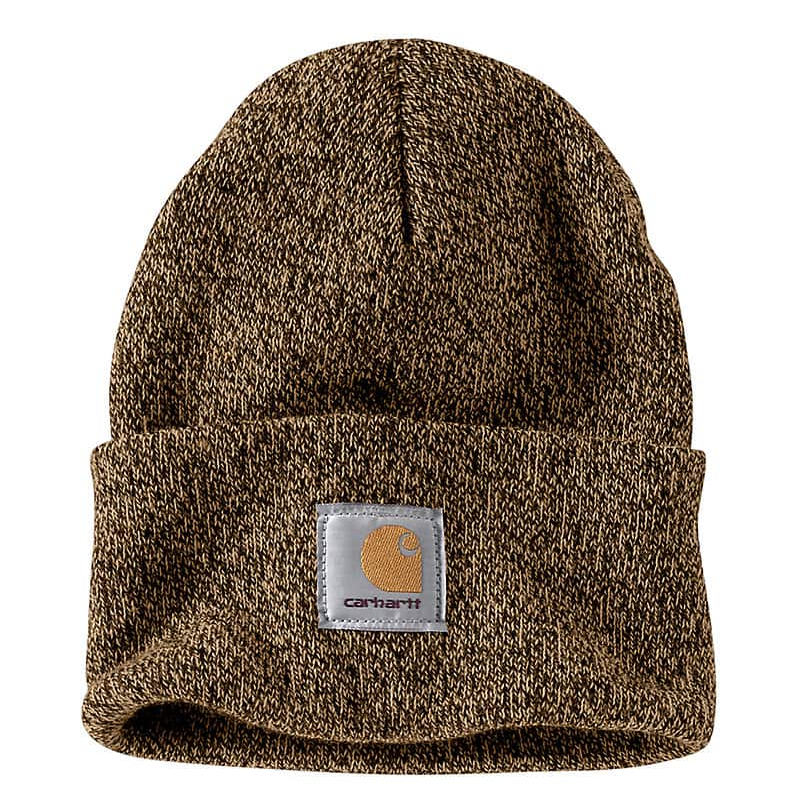 Carhartt Knit Cuffed Beanie for Men & Women - Dark Brown Winter Hat for Cold Weather, Outdoor Activities & Work
