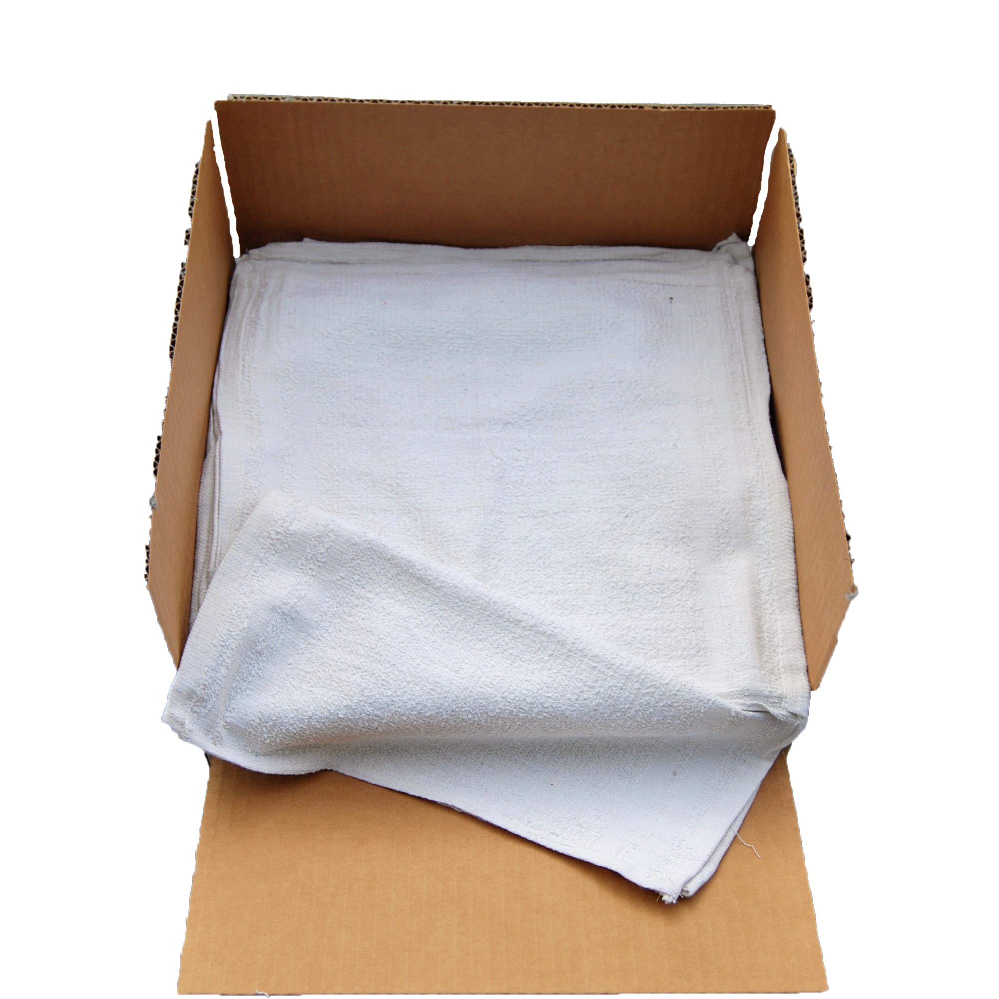 Wholesale 300-Pack 100% Cotton Terry Cloth Cleaning Towels 12x12 Inches - Premium Shop Rags for Automotive, Kitchen & Industrial Use