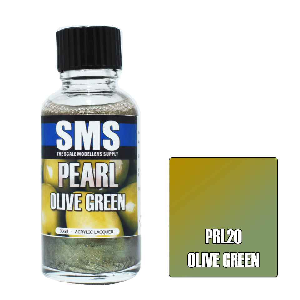 30ML Pearl Olive Green Airbrush Paint - Acrylic Lacquer for Scale Modelers - Perfect for Miniatures, RC Cars & DIY Crafts