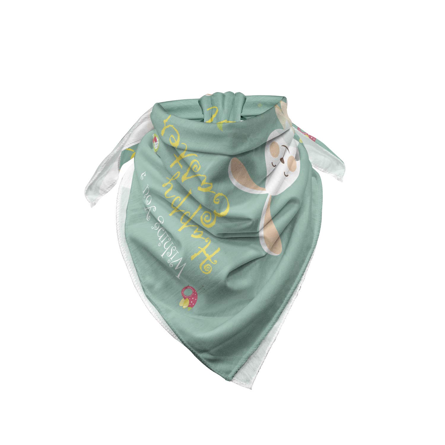 Ambesonne Easter Bunny Bandana - Unisex Head & Neck Scarf for Spring Celebrations