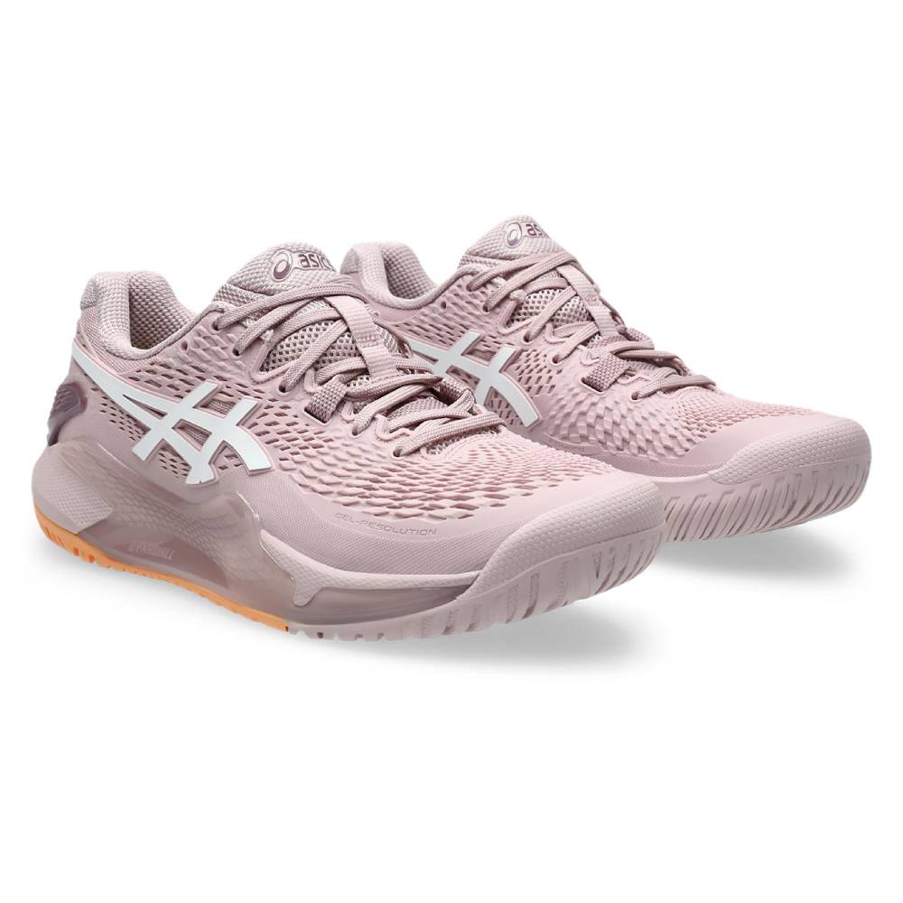 ASICS Gel Resolution 9 Women's Tennis Shoes - Watershed Rose/White | High-Performance Court Shoes for Women | Perfect for Competitive Tennis & Training Sessions