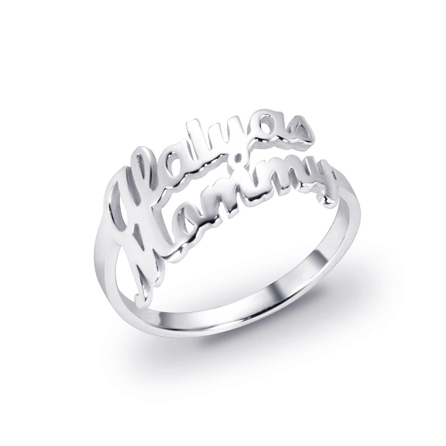 Personalized Gold Name Rings for Women - 10K, 14K, 18K Custom Engraved Jewelry with Any Name - Perfect for Anniversaries, Birthdays & Special Gifts