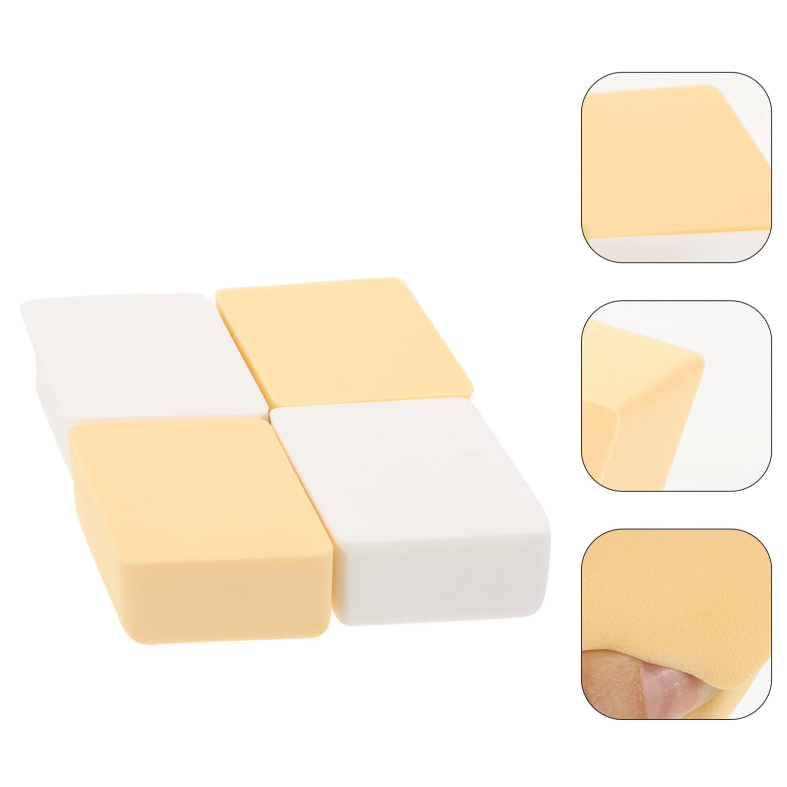 FOMIYES 4pcs Heart Shaped Makeup Sponge Set - Soft Blending Puff for Liquid Foundation, Concealer & Blush - Hydrophilic Polyurethane Cosmetic Sponge (Great for Travel, Everyday Makeup & Professional Use)