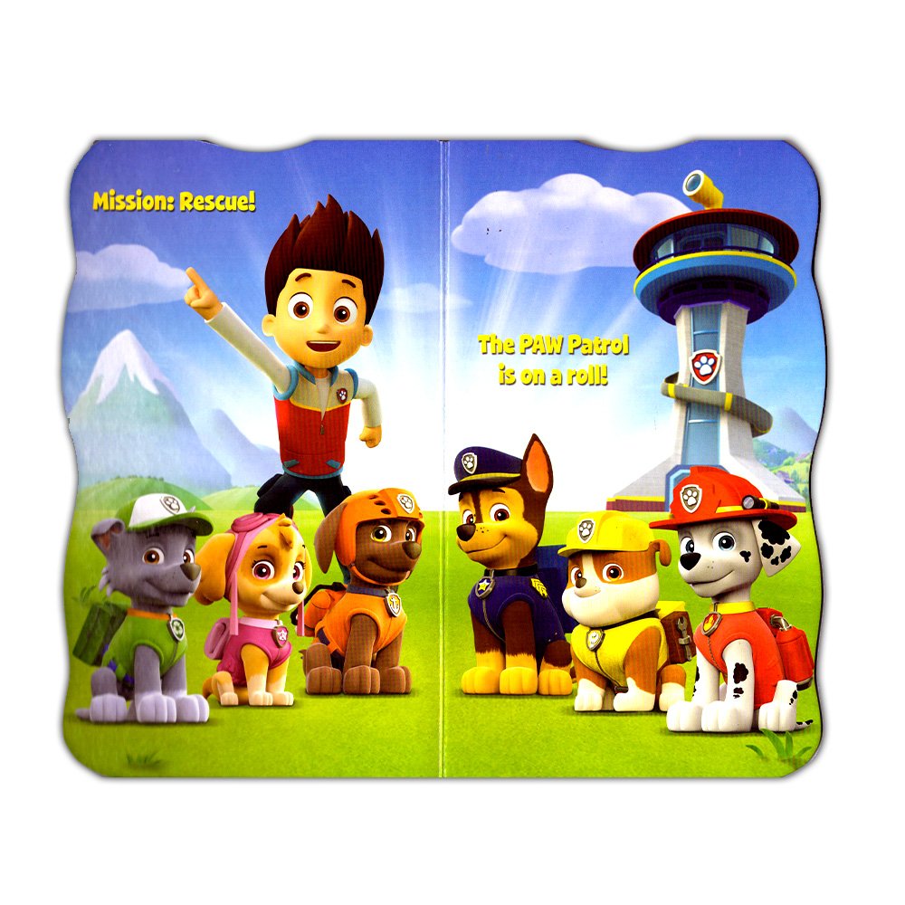 PAW Patrol Board Book Set for Toddlers - 4 Shaped Board Books with Door Hanger | Early Learning & Bedtime Story Collection | Perfect Gift for Kids Ages 1-3