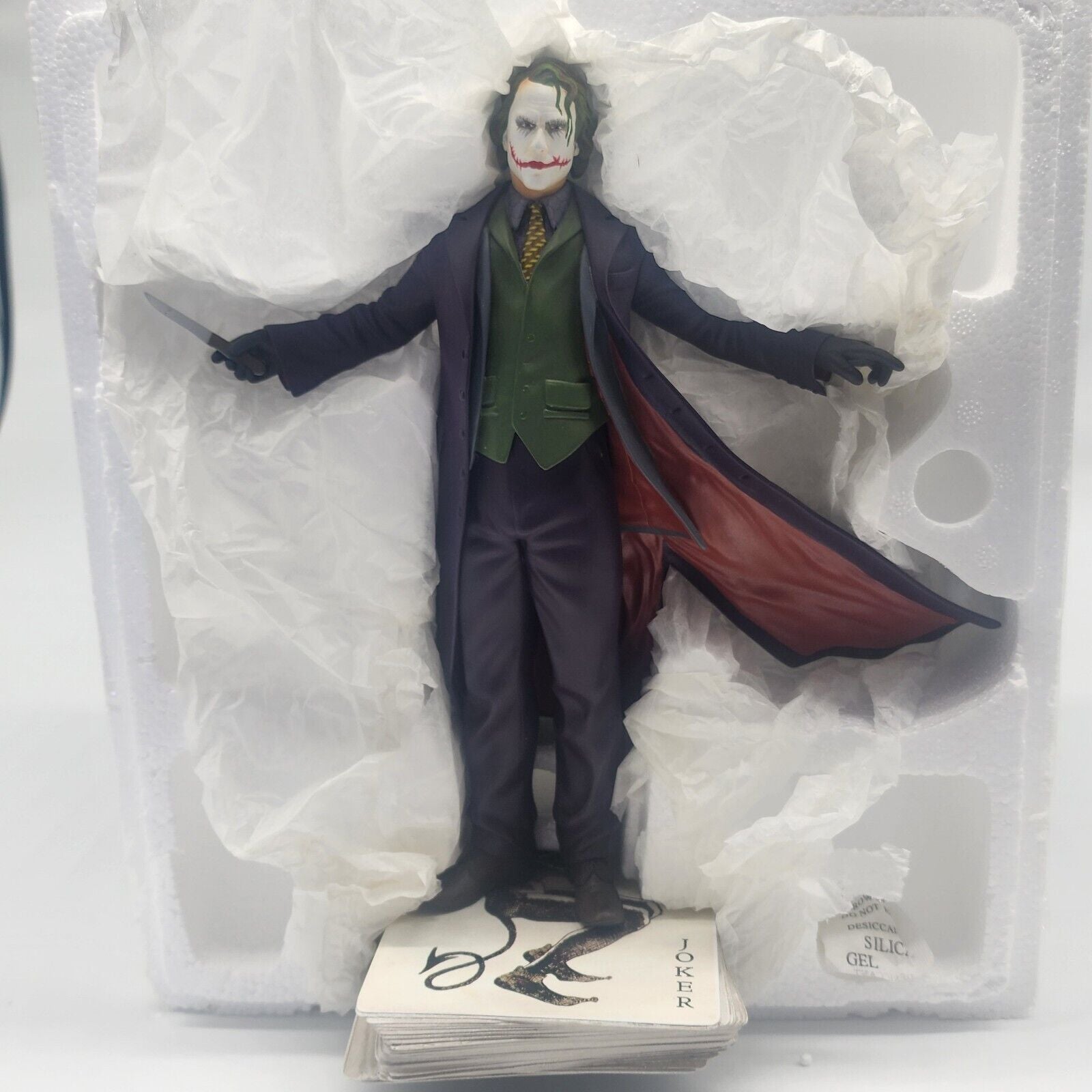 DC Direct The Dark Knight Joker Heath Ledger Collectible Statue - Premium Movie Memorabilia for Superhero Fans & Home Decor