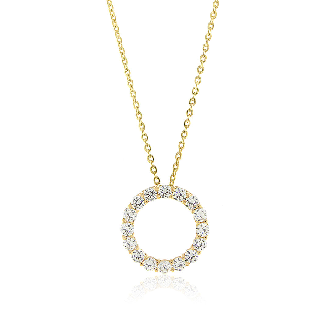 Diamond Eternity Pendant Necklace for Women - 14K White Gold Diamond Heart Pendant - Perfect for Anniversary, Valentine's Day & Special Occasions