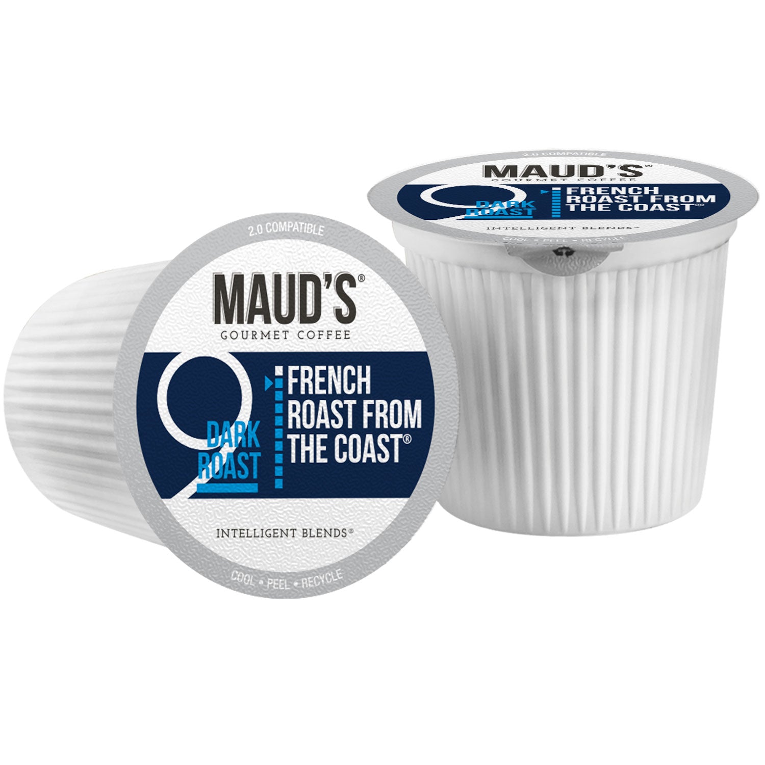 Premium Maud's French Roast Coffee Pods - 100% Arabica Dark Roast K-Cup Compatible Pods - Rich & Bold Flavor for Keurig Brewers - Perfect for Morning Energy & Office Coffee Breaks